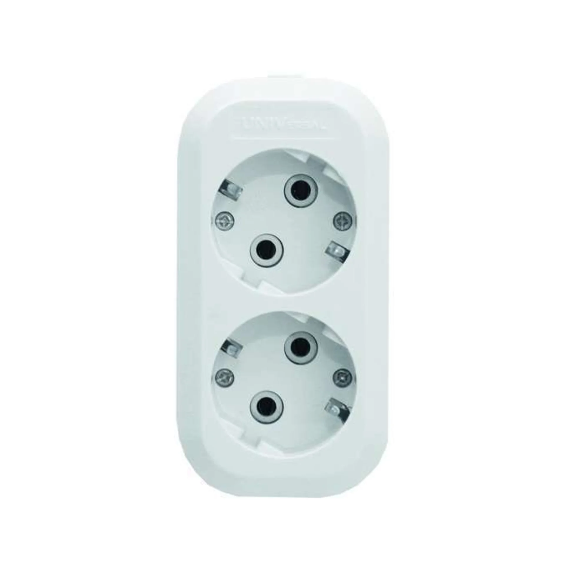 Колодка удлинителя 2-м с заземл. АБС-пластик UNIVersal E302