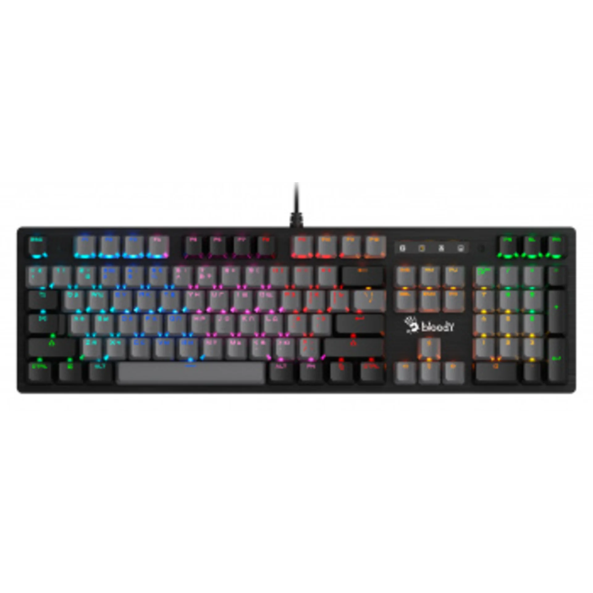 Клавиатура A4Tech Bloody B828N механическая черный/серый USB for gamer LED (B828N (GREY+BLACK))