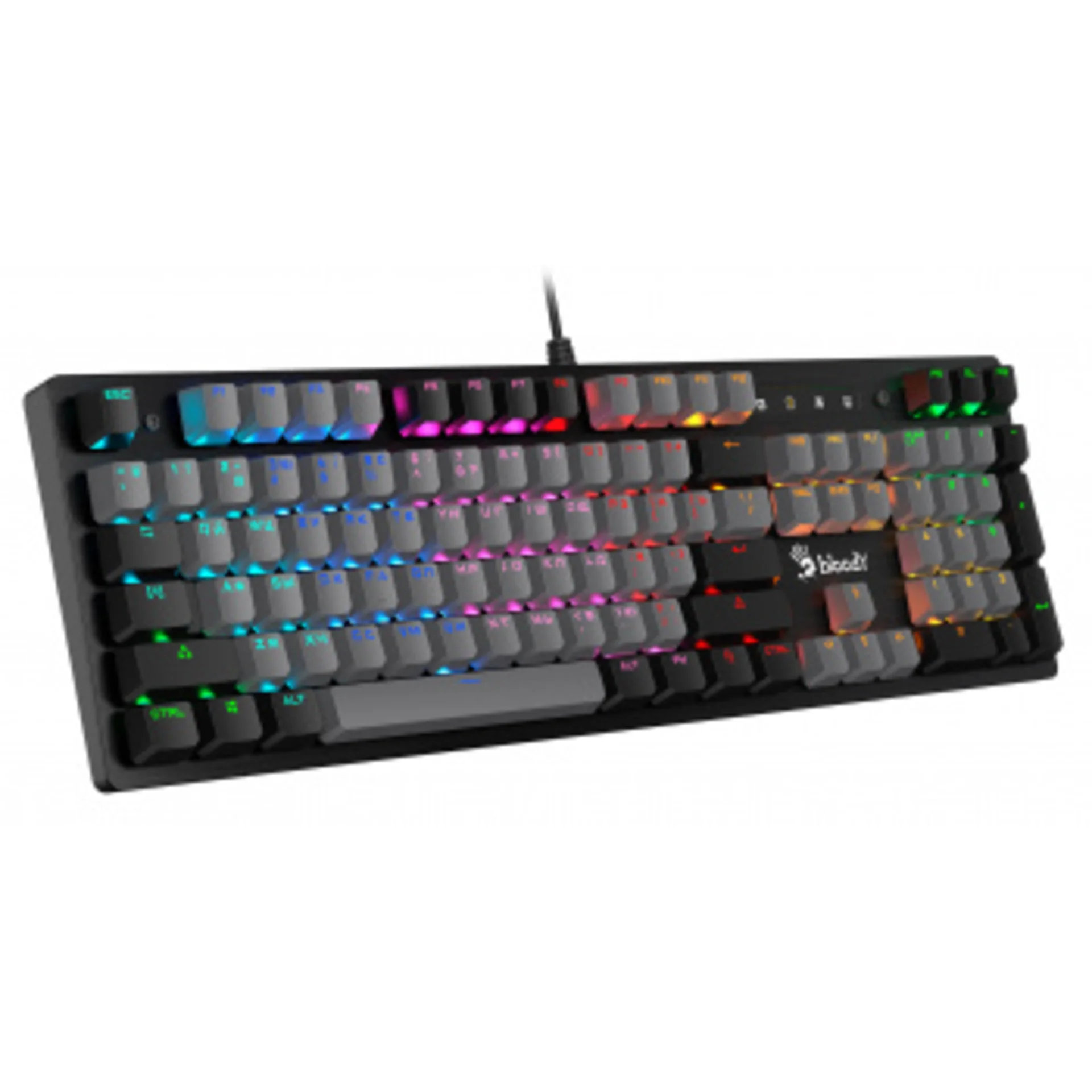 Клавиатура A4Tech Bloody B828N механическая черный/серый USB for gamer LED (B828N (GREY+BLACK))