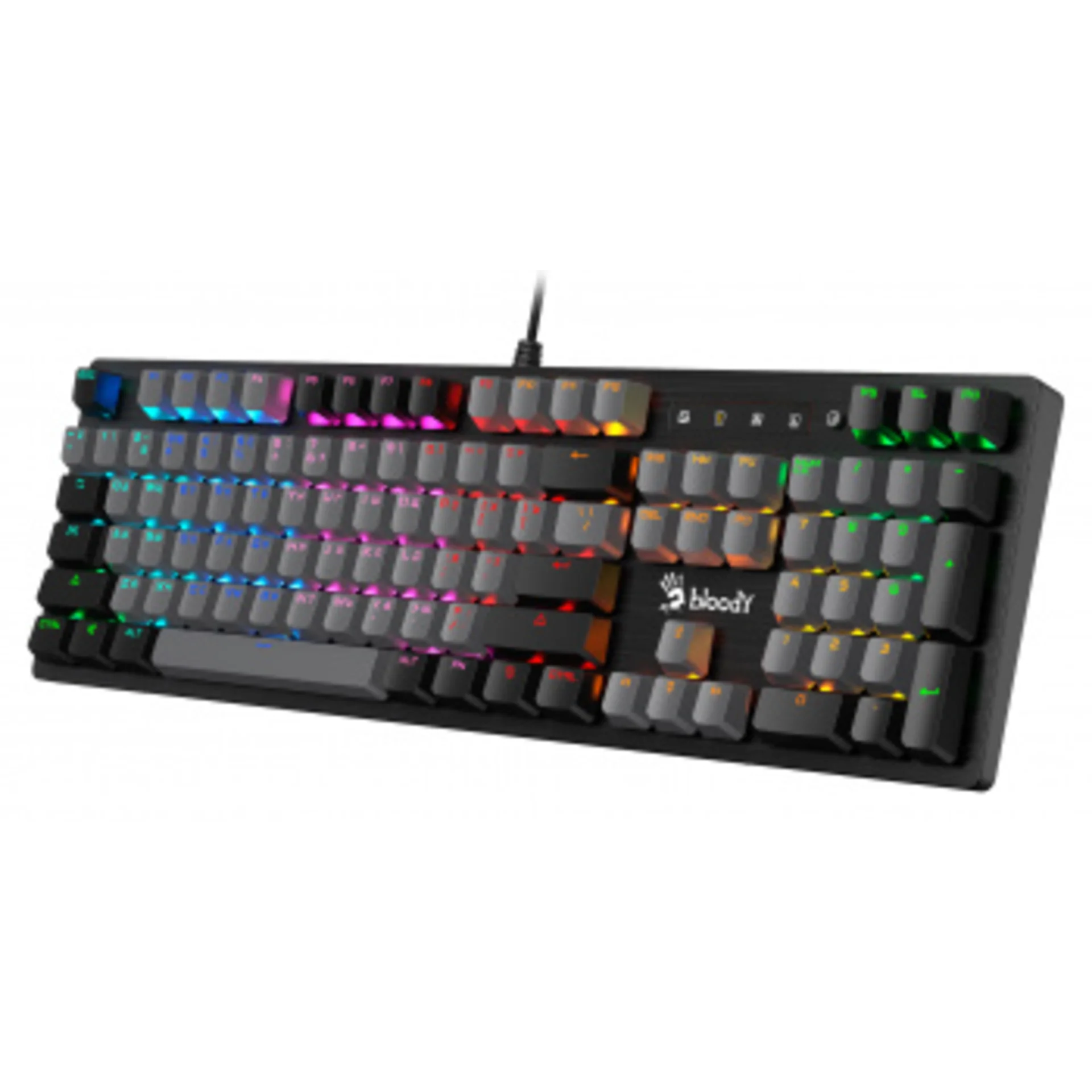 Клавиатура A4Tech Bloody B828N механическая черный/серый USB for gamer LED (B828N (GREY+BLACK))