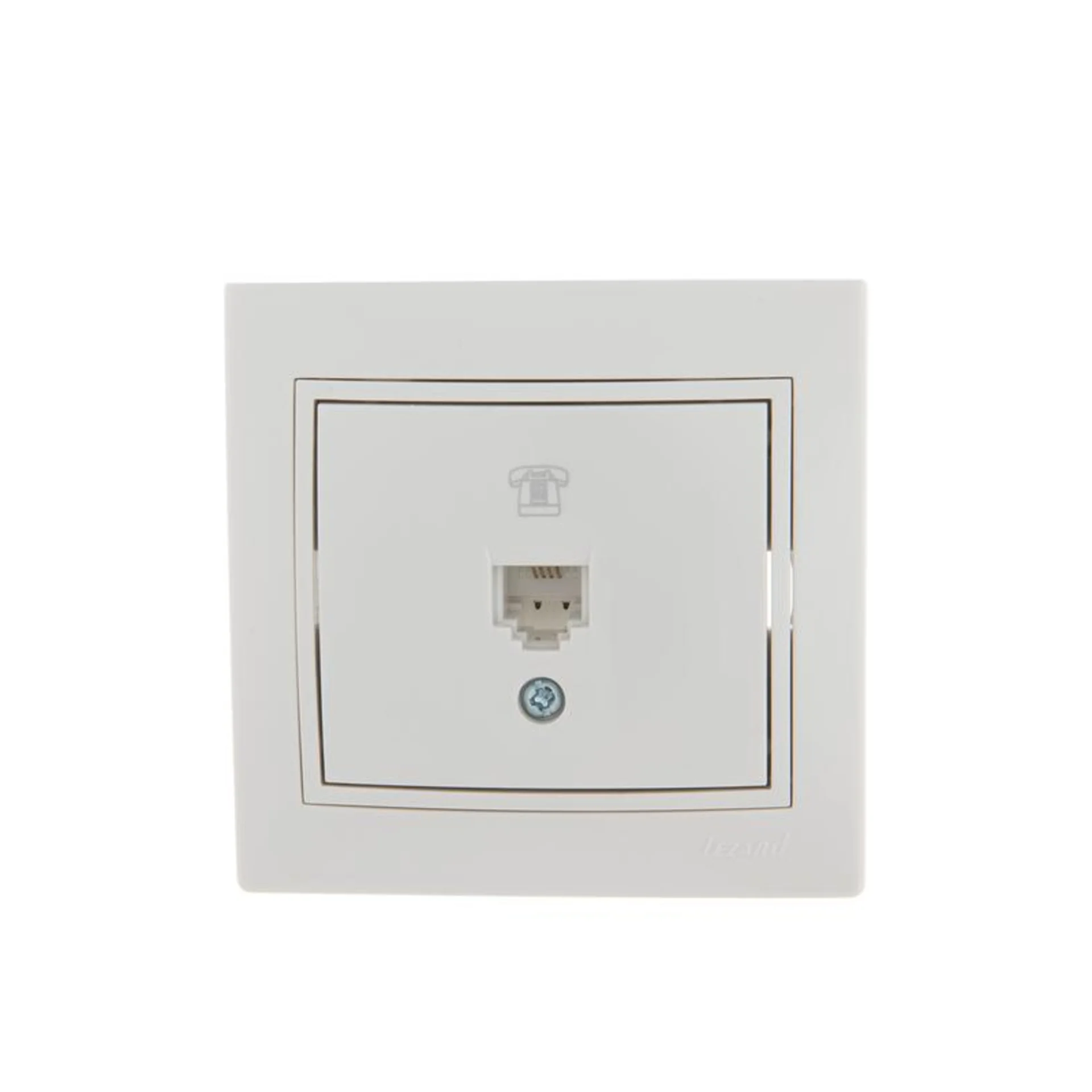 Розетка телефонная 1-м СП Mira RJ11 бел./бел. LEZARD 701-0202-137