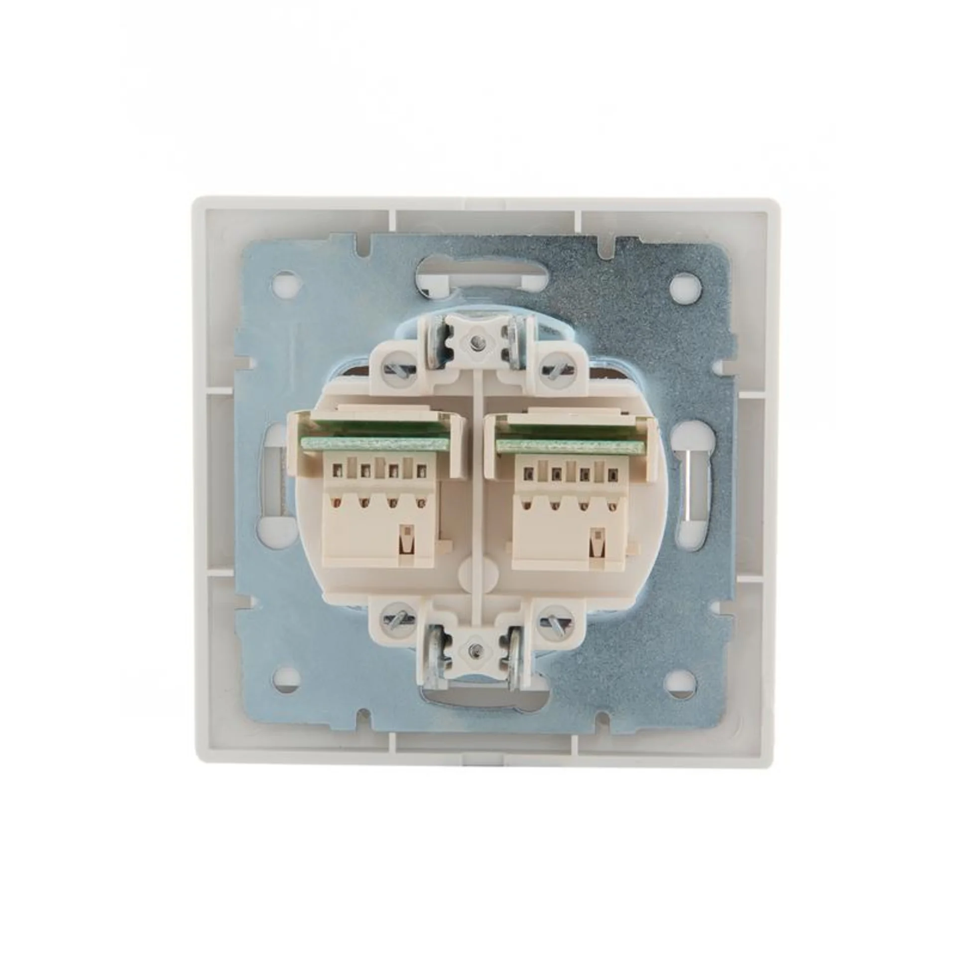 Розетка телефонная 2-м СП Mira RJ11 бел./бел. LEZARD 701-0202-138