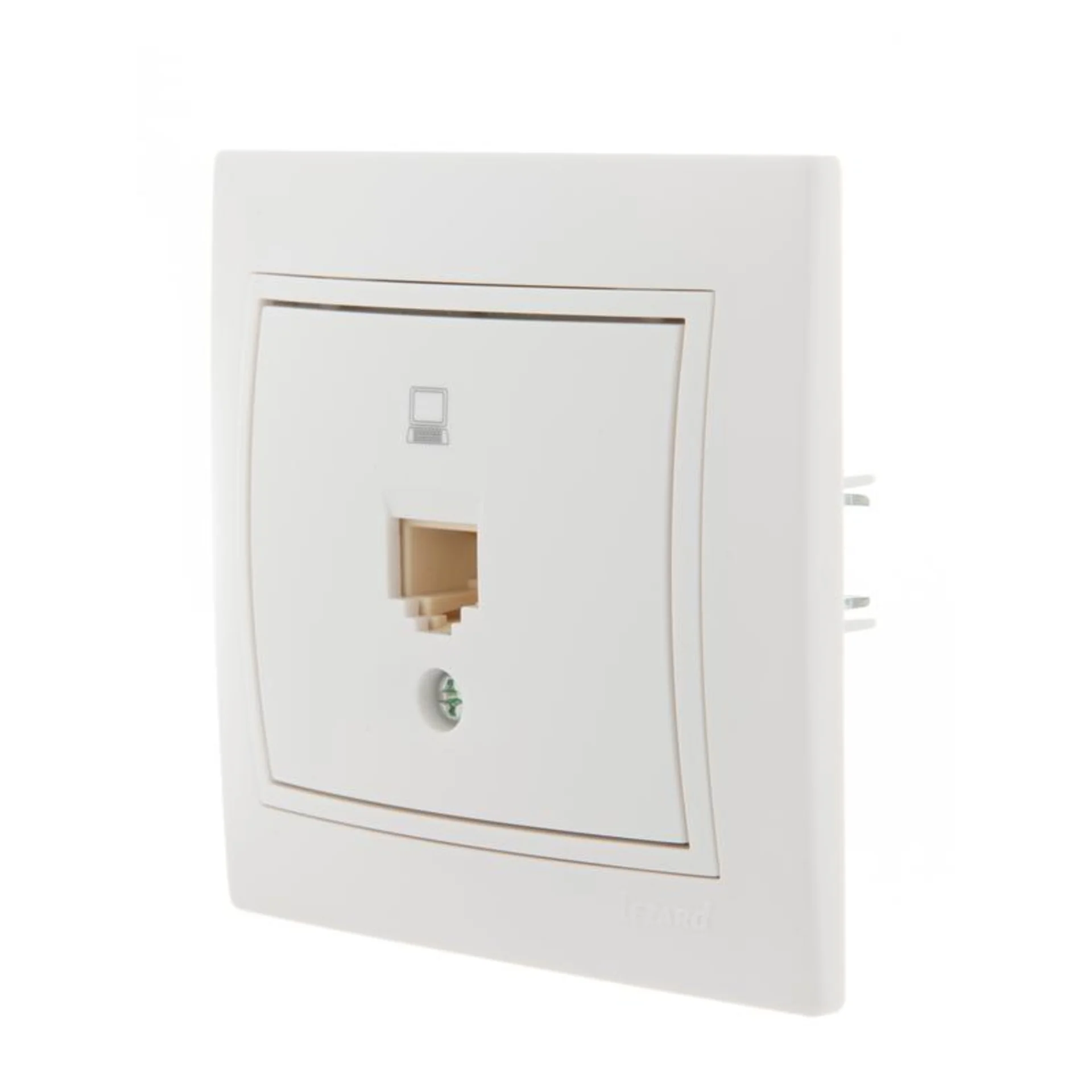 Розетка компьютерная 1-м СП Mira RJ45 бел./бел. LEZARD 701-0202-139