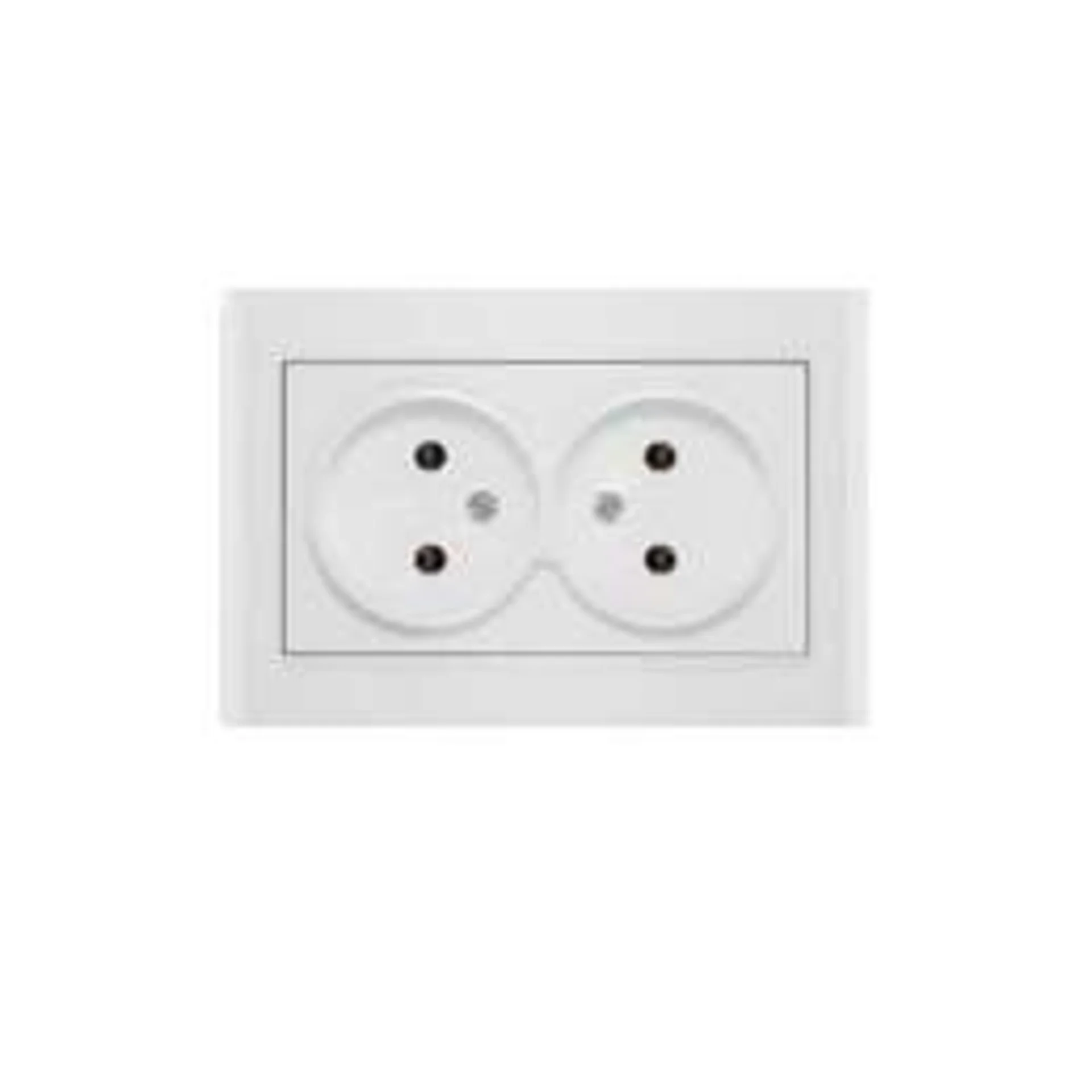 Розетка 2-м СП Бриллиант 16А IP20 без заземл. бел. UNIVersal 7947519