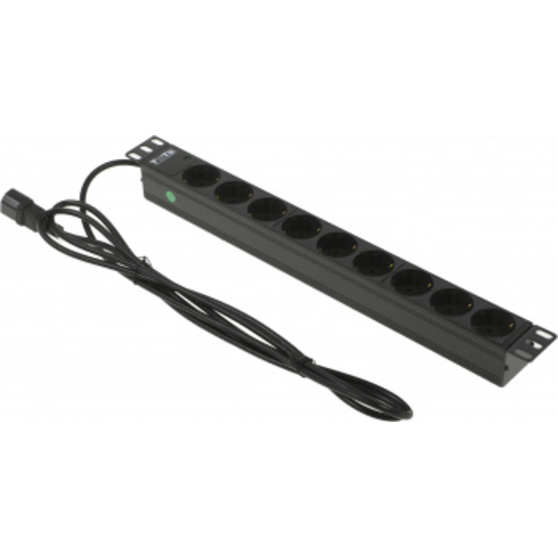 Блок распределения питания Lanmaster TWT-PDU19-10A9P4-3.0 гор.размещ. 9xSchuko базовые 10A C14 3м