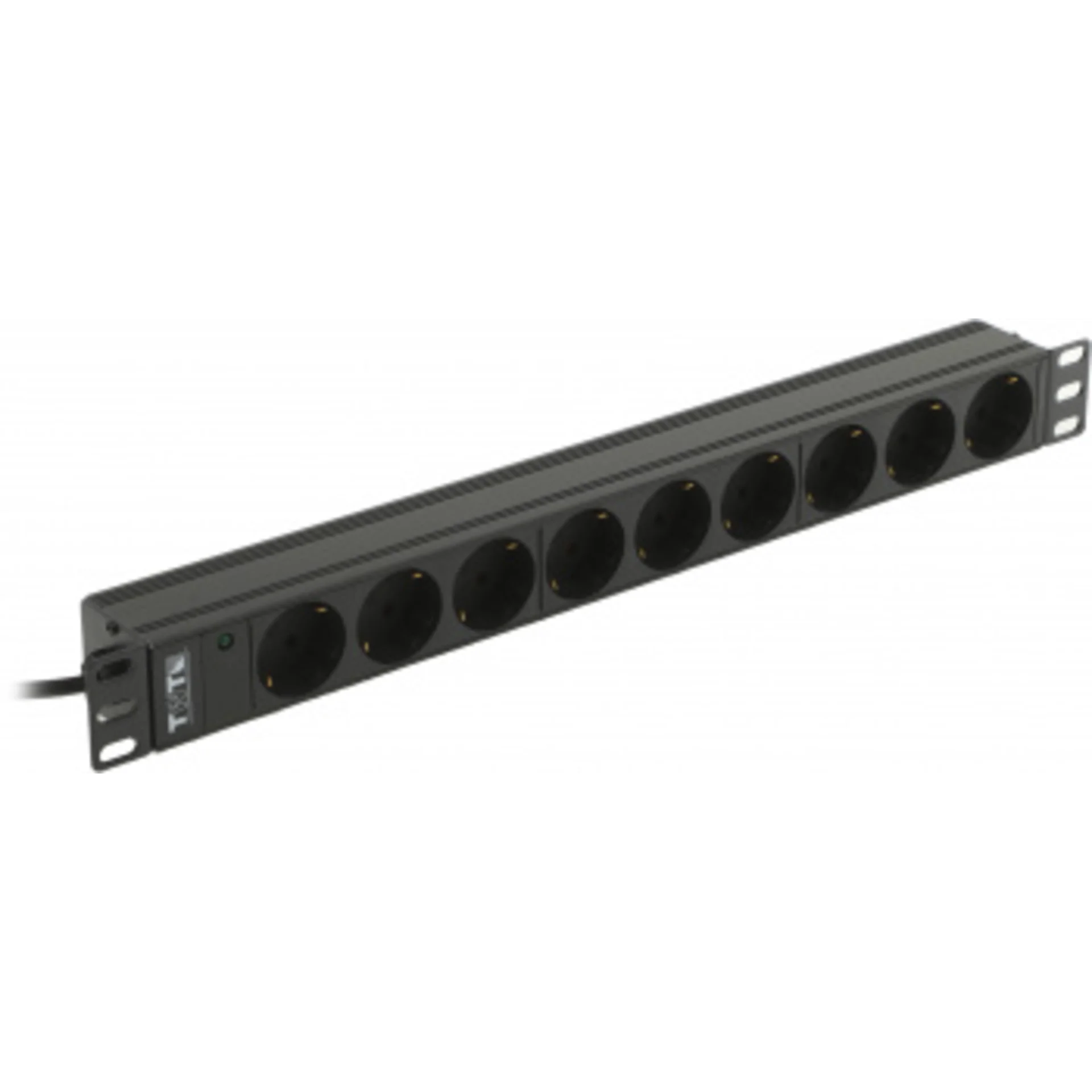 Блок распределения питания Lanmaster TWT-PDU19-10A9P4-3.0 гор.размещ. 9xSchuko базовые 10A C14 3м