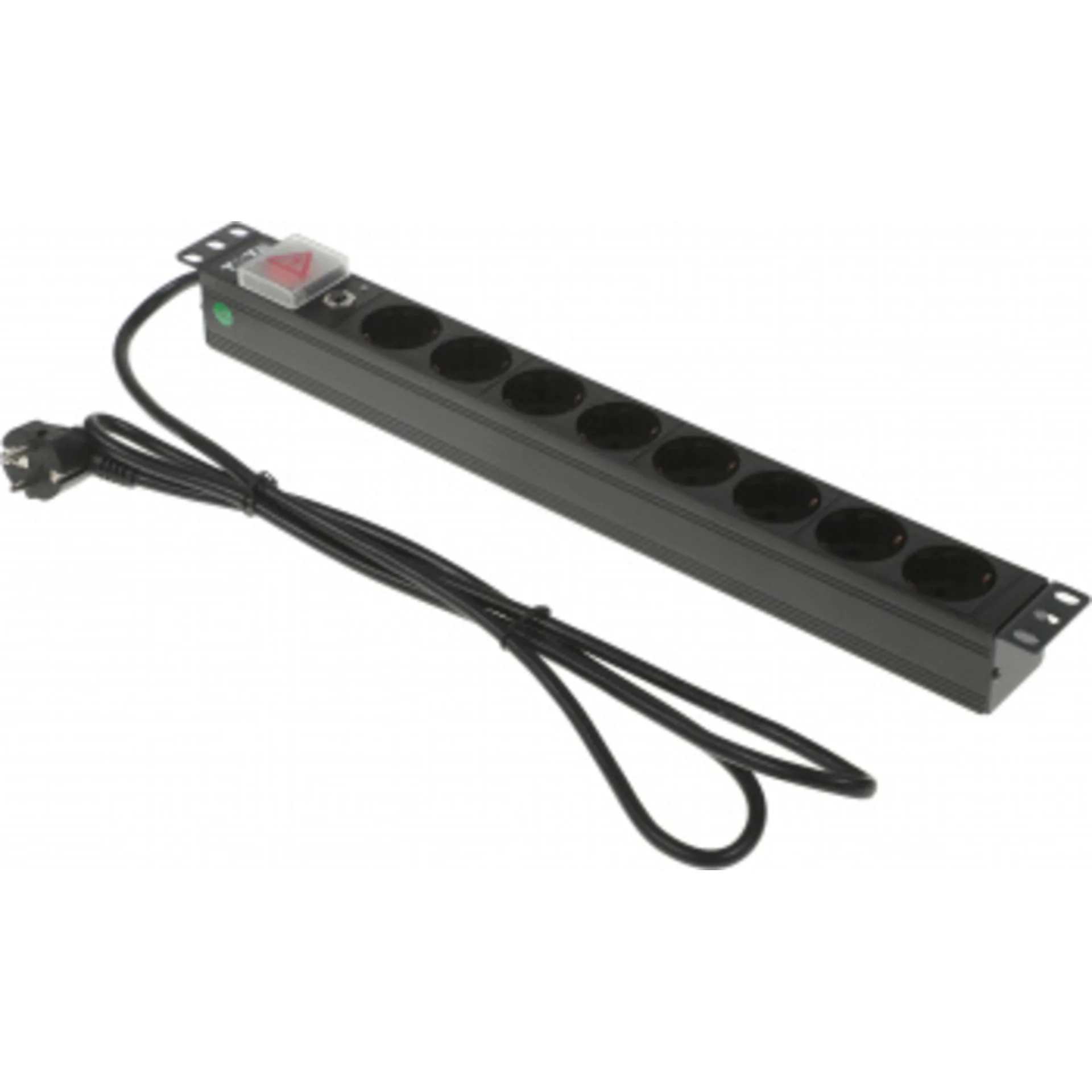 Блок распределения питания Lanmaster TWT-PDU19-16A8P-1.8 гор.размещ. 8xSchuko базовые 16A Schuko 1.8