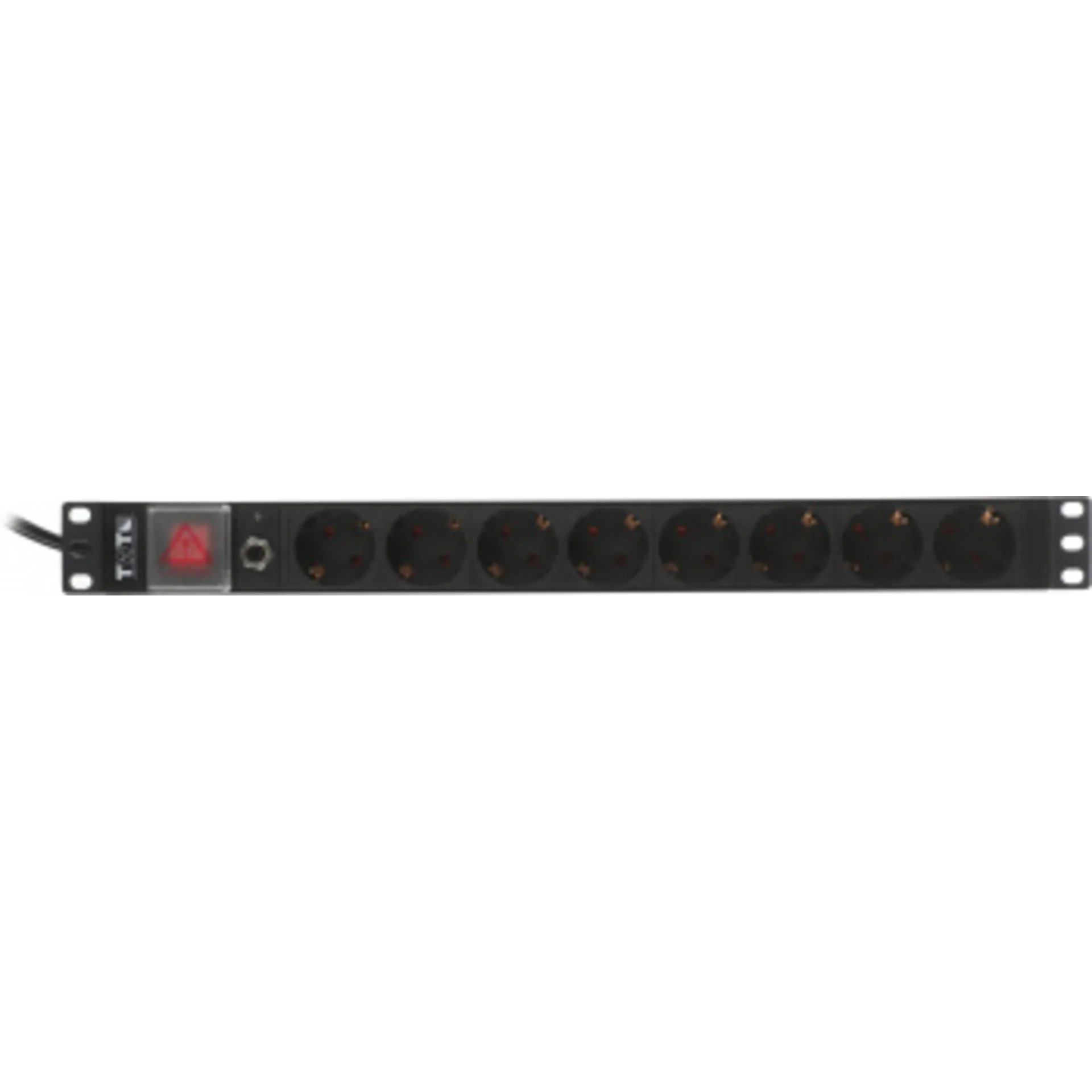 Блок распределения питания Lanmaster TWT-PDU19-16A8P-1.8 гор.размещ. 8xSchuko базовые 16A Schuko 1.8