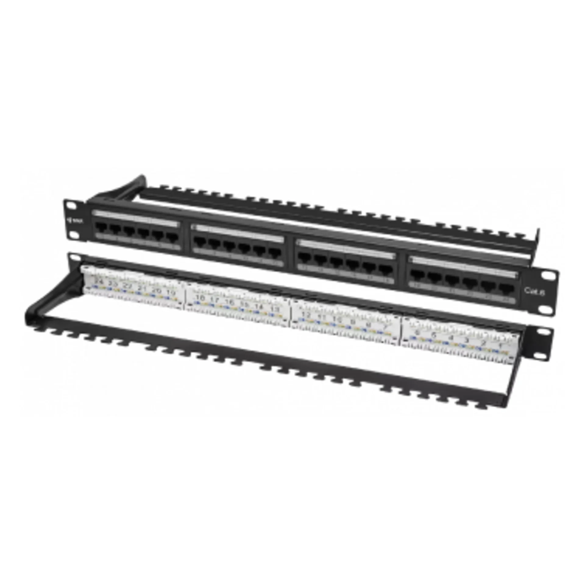 Коммутационная панель SNR, 19" неэкранированная, 1U, 24 порта, cat.6, горизонтальная заделка