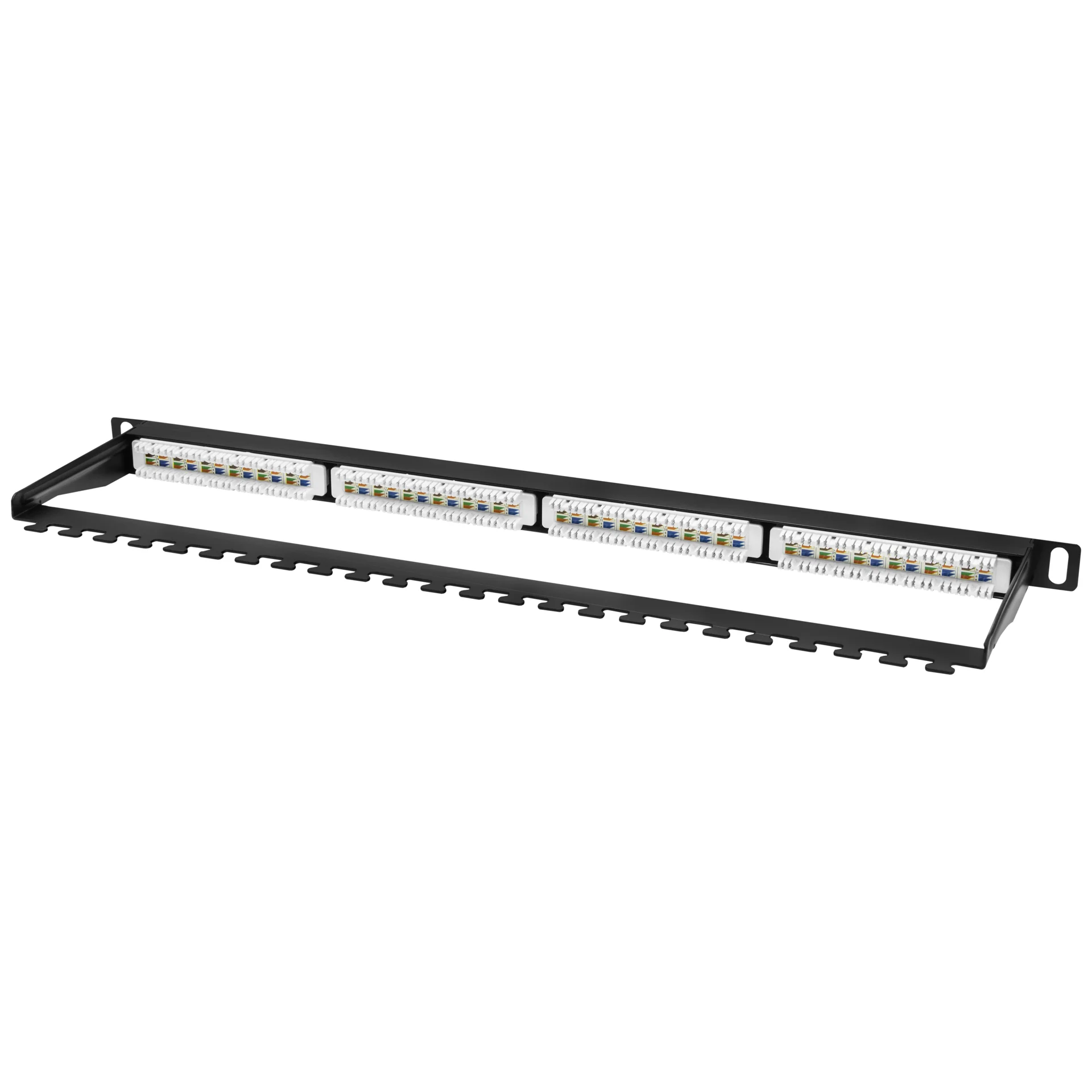 Коммутационная панель SNR, 19" неэкранированная, 0.5U, 24 порта, cat.6, горизонтальная заделка