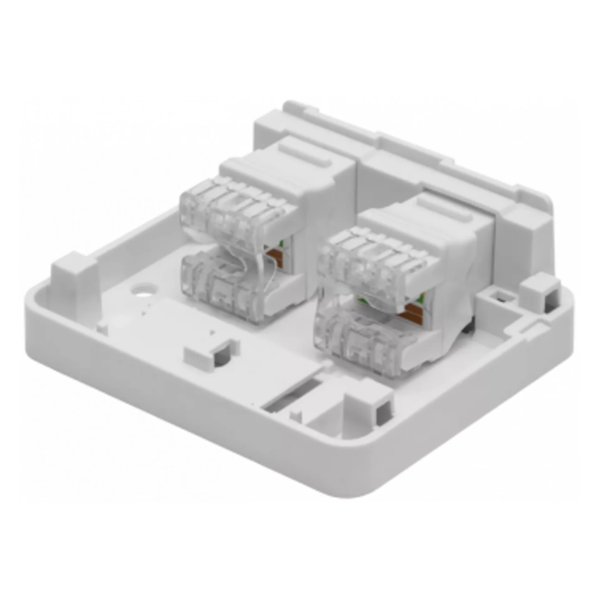 Корпус настенной розетки SNR под модули KeyStone, 2 порта
