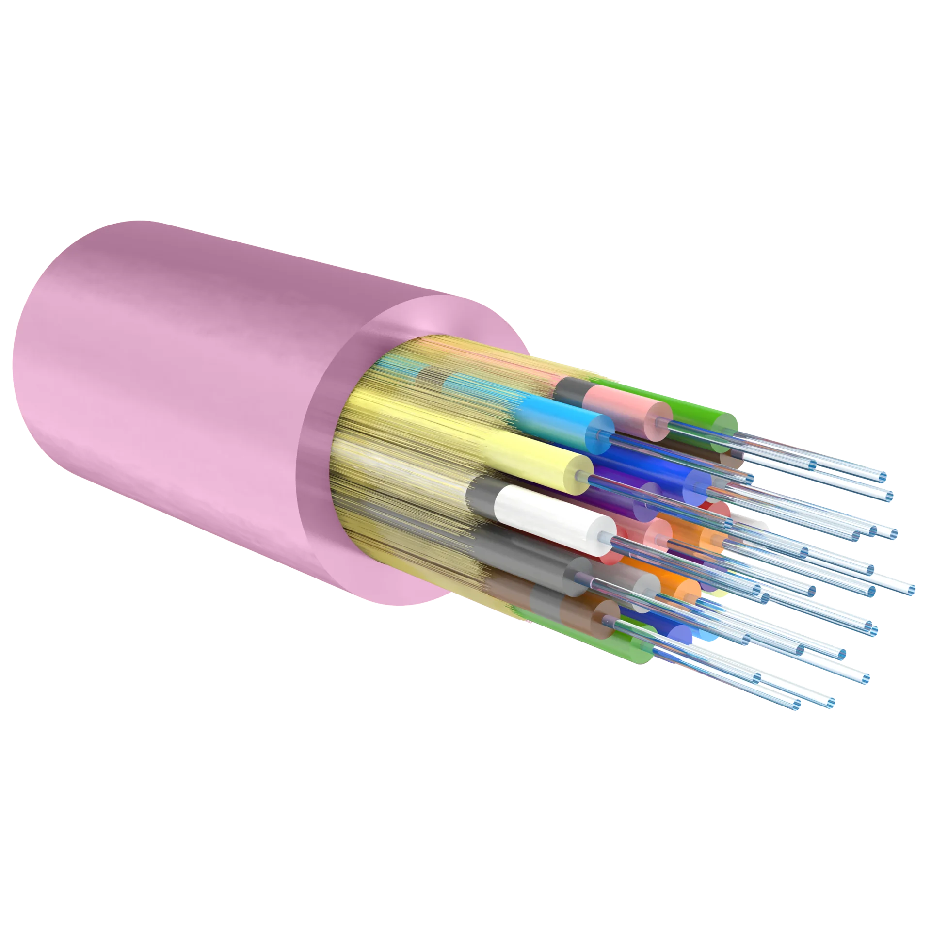 Кабель волоконно-оптический, 24 волокна, многомодовый 50/125мкм, стандарта OM4, распределительный, с плотным буфером, LSZH -40C нг(A)-HFLTx, маджента
