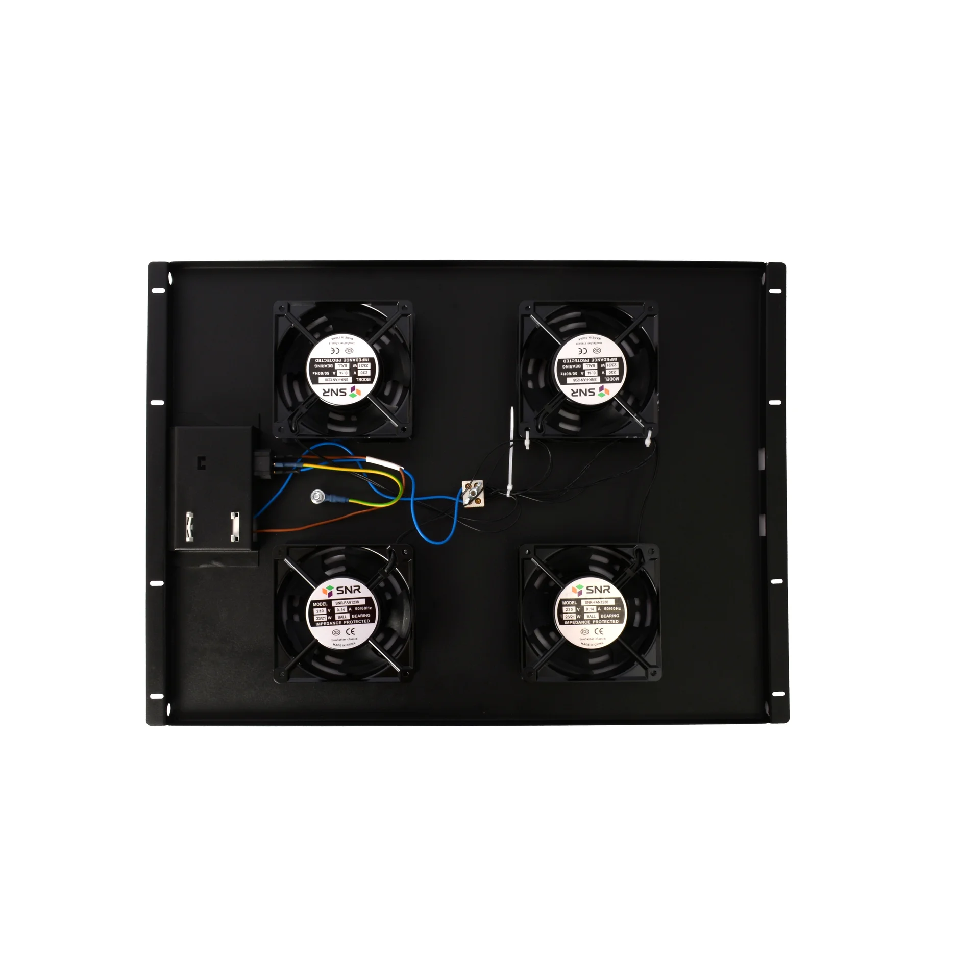 Блок вентиляторов для шкафов TFC глубиной 800мм, 4 вентилятора с терморегулятором, черный