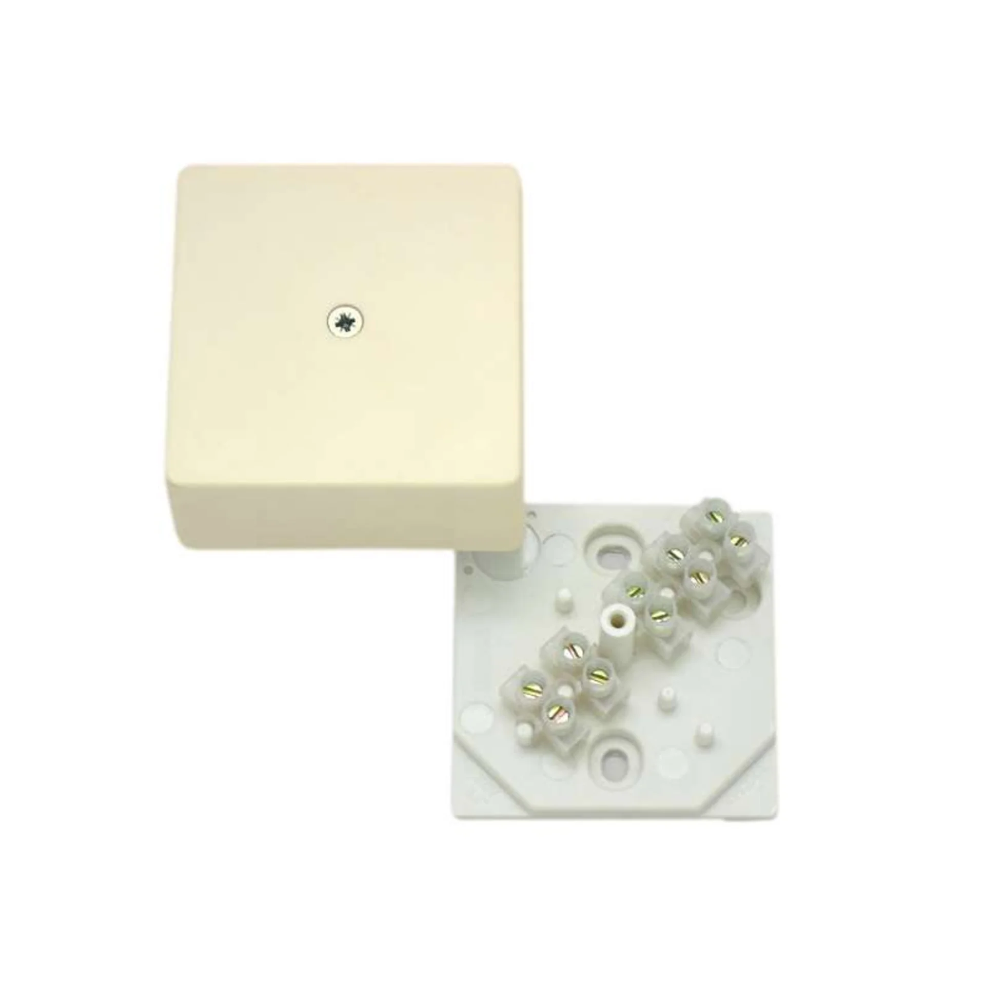 Коробка распределительная ОП 60х60х30мм с клемм. бел. HEGEL КРК2701