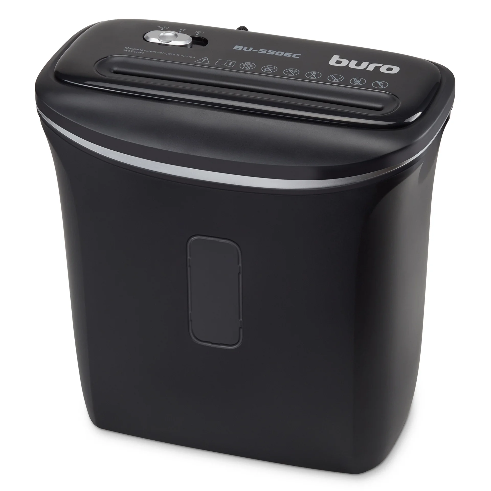 Шредер Buro Home BU-S506C (секр.P-4) фрагменты 5лист. 12лтр. пл.карты