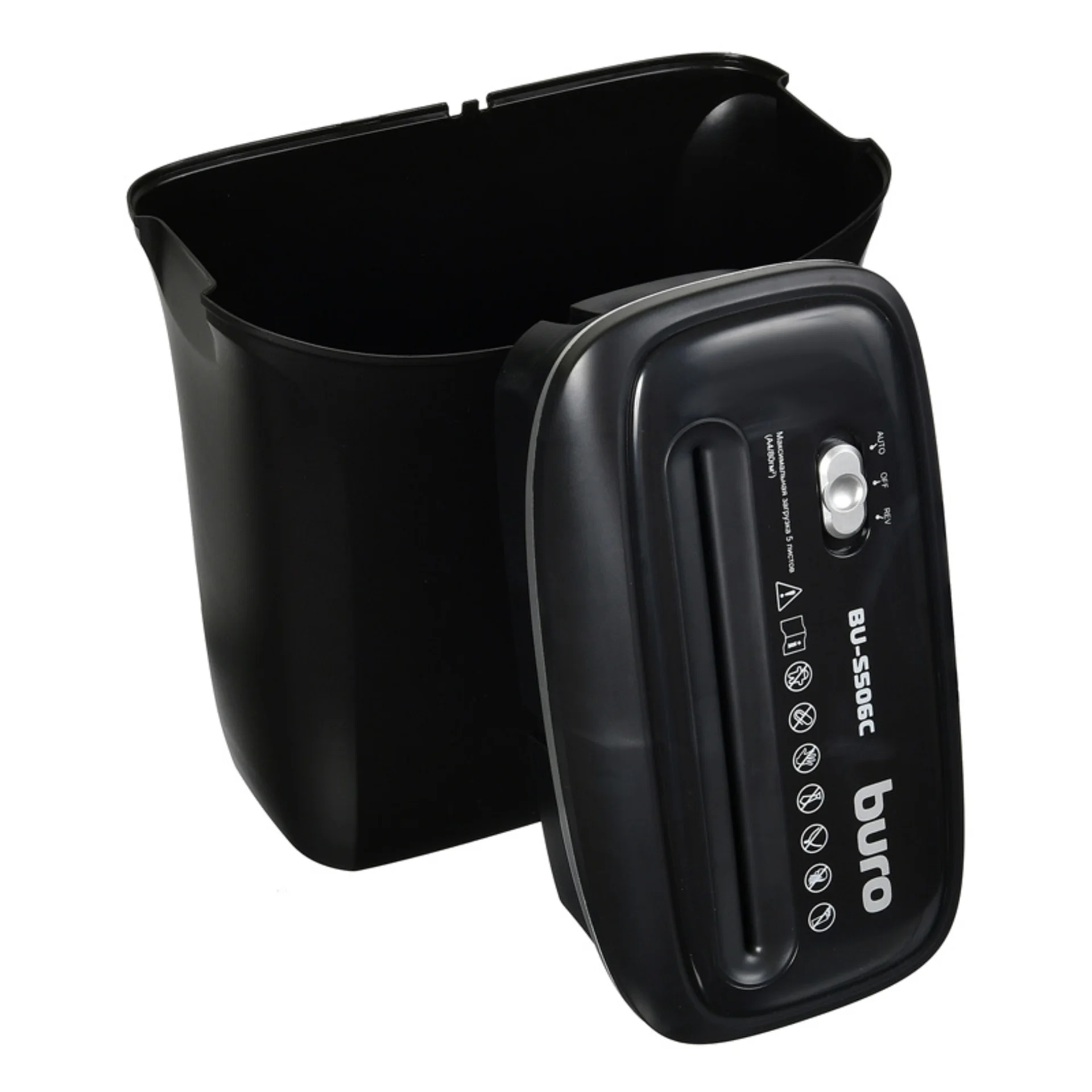 Шредер Buro Home BU-S506C (секр.P-4) фрагменты 5лист. 12лтр. пл.карты