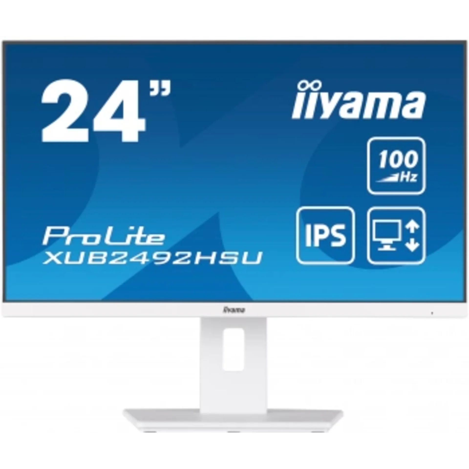 Монитор Iiyama 23.8" ProLite XUB2492HSU-W6 белый IPS LED 0.4ms 16:9 HDMI M/M матовая HAS Piv 250cd 1