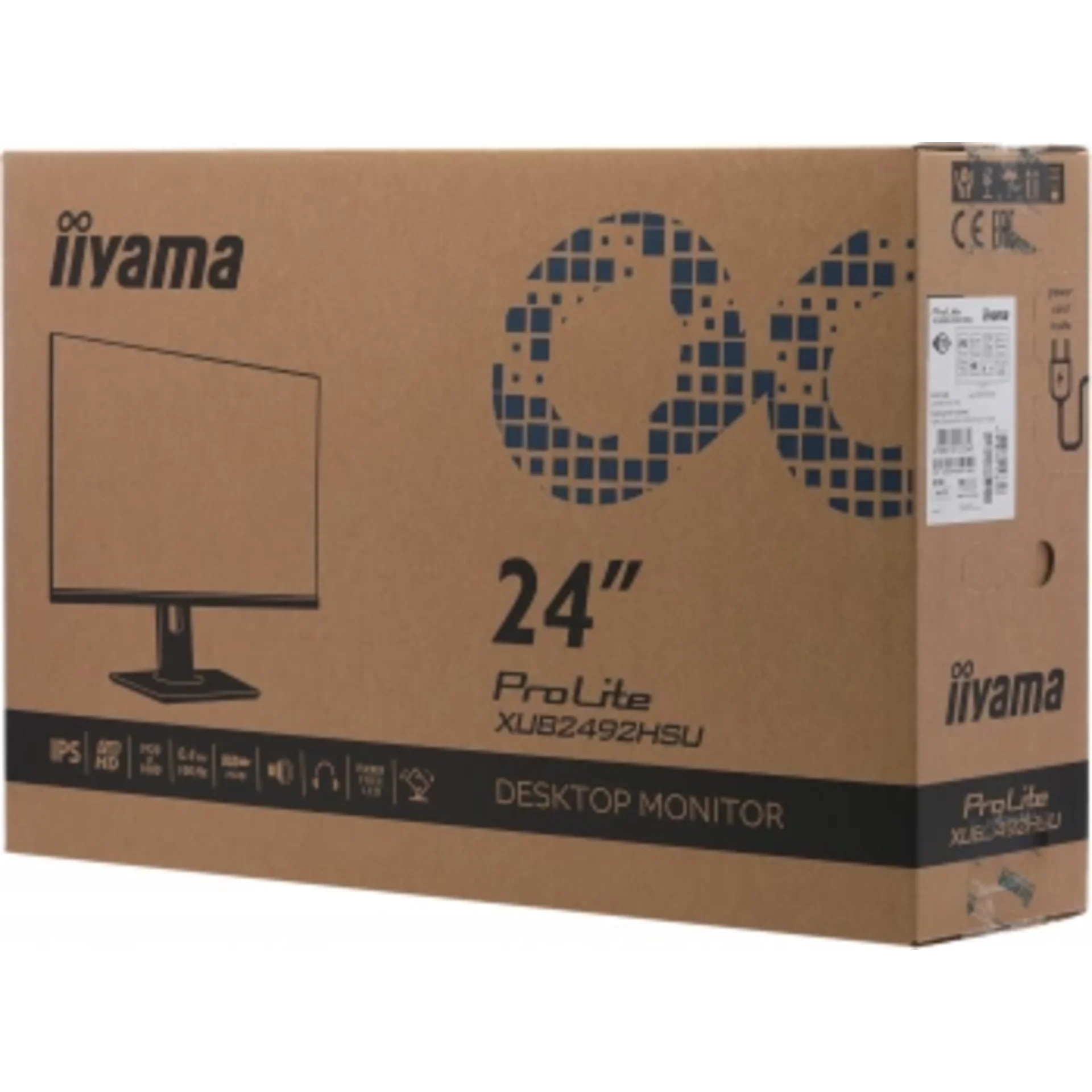 Монитор Iiyama 23.8" ProLite XUB2492HSU-W6 белый IPS LED 0.4ms 16:9 HDMI M/M матовая HAS Piv 250cd 1