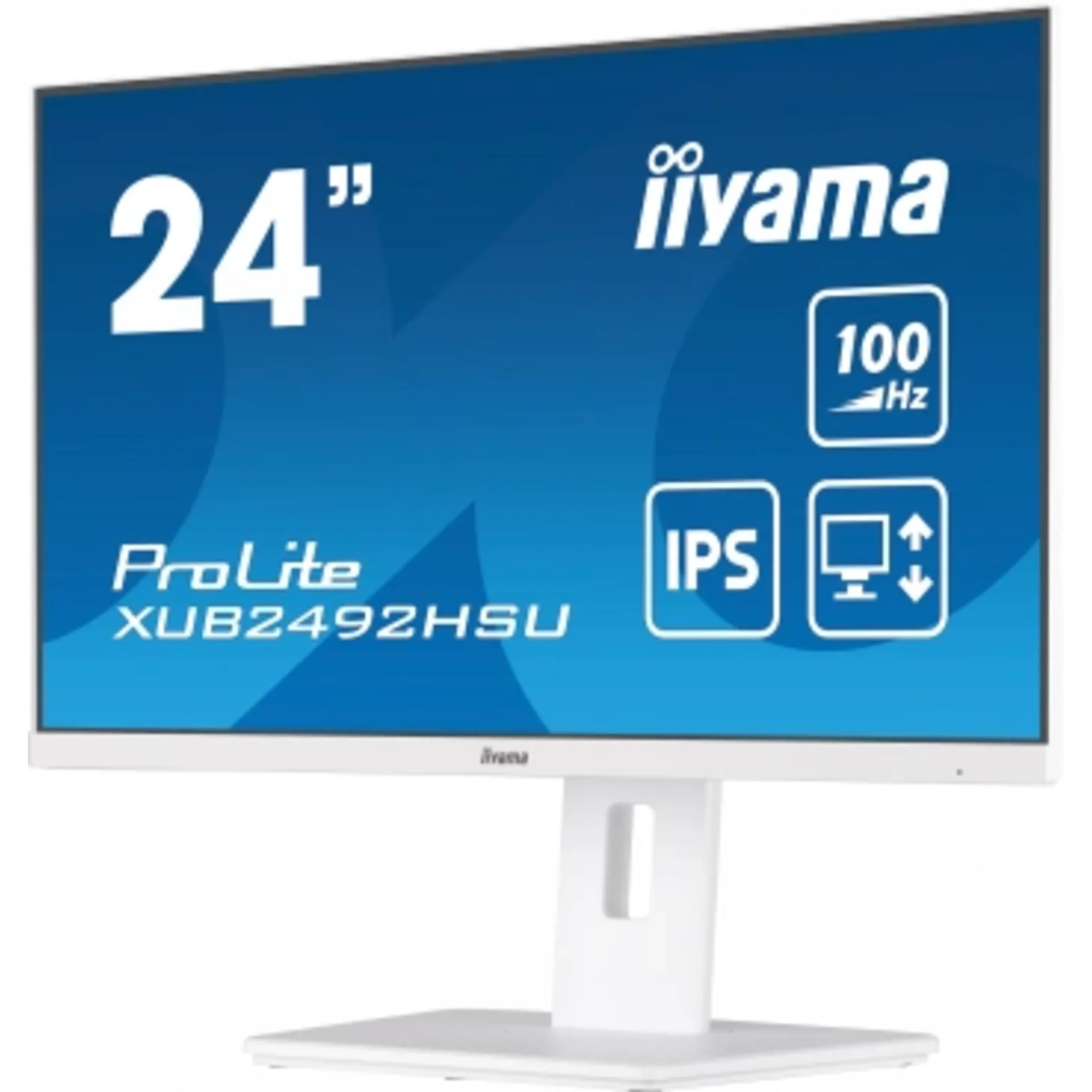 Монитор Iiyama 23.8" ProLite XUB2492HSU-W6 белый IPS LED 0.4ms 16:9 HDMI M/M матовая HAS Piv 250cd 1
