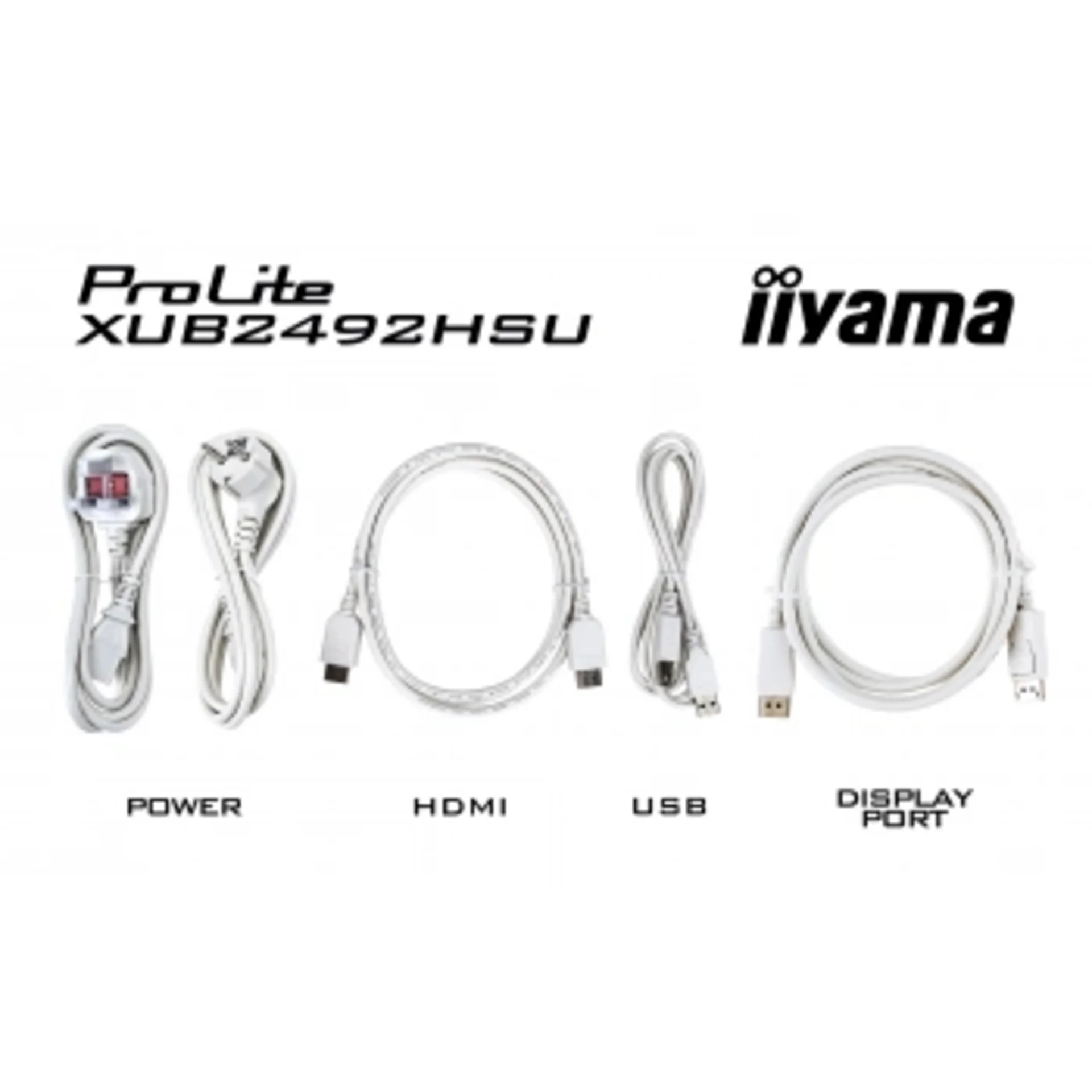 Монитор Iiyama 23.8" ProLite XUB2492HSU-W6 белый IPS LED 0.4ms 16:9 HDMI M/M матовая HAS Piv 250cd 1