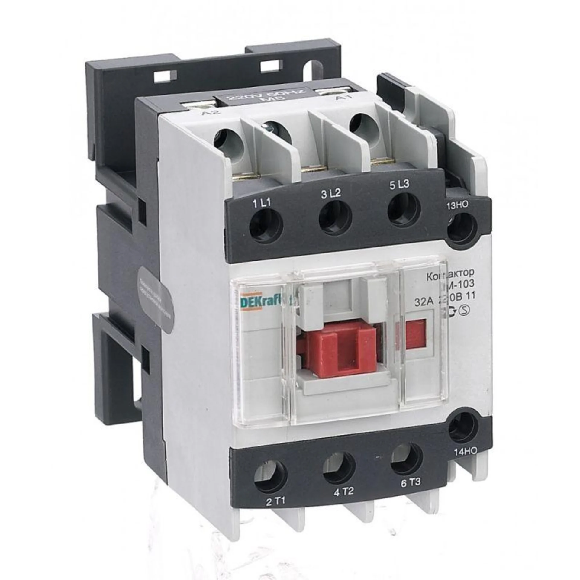 Контактор КМ-103 32А кат. 220В AC 1НО+1НЗ AC-3 DEKraft 22123DEK