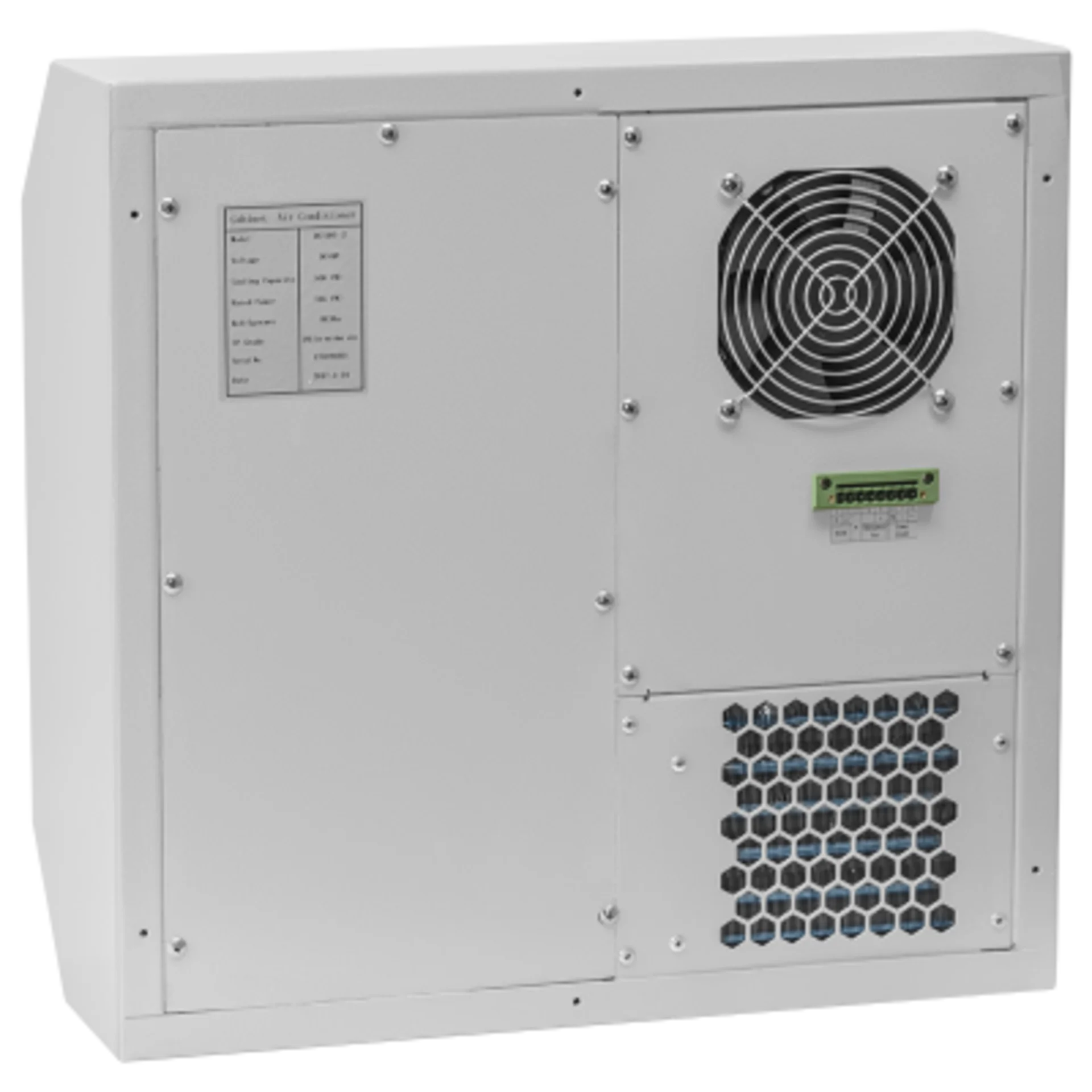 Кондиционер для установки в уличный шкаф, холодопроизводительность 500Вт, со встроенным электрическим калорифером, -48В постоянного тока