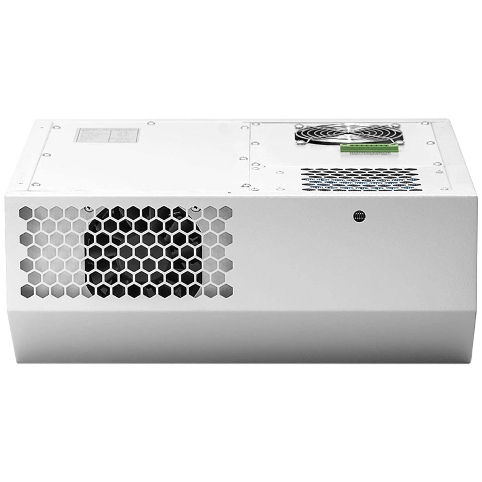 Кондиционер для установки в уличный шкаф, холодопроизводительность 500Вт, со встроенным электрическим калорифером, -48В постоянного тока