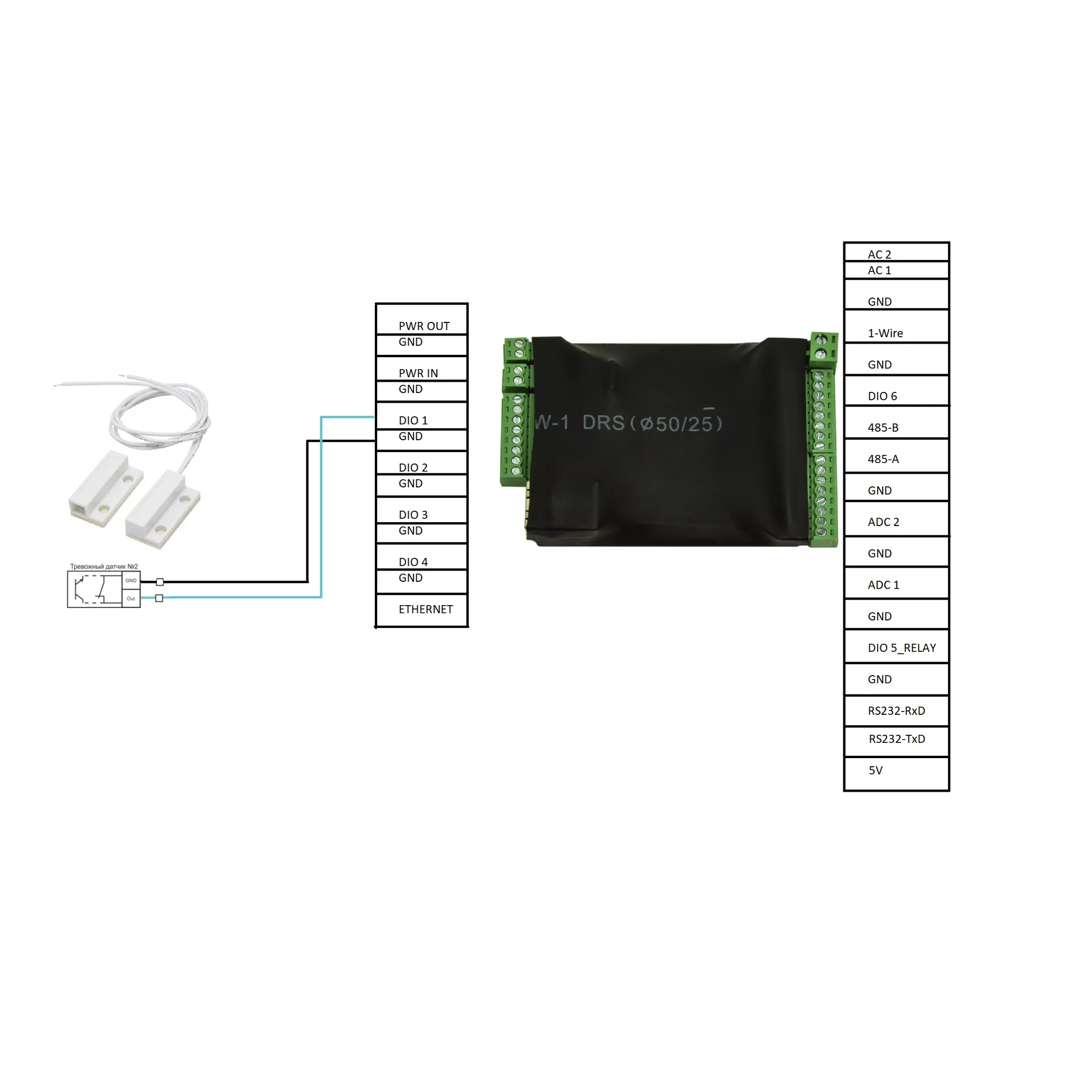 Извещатель охранный магнитоконтактный SNR-DS-01