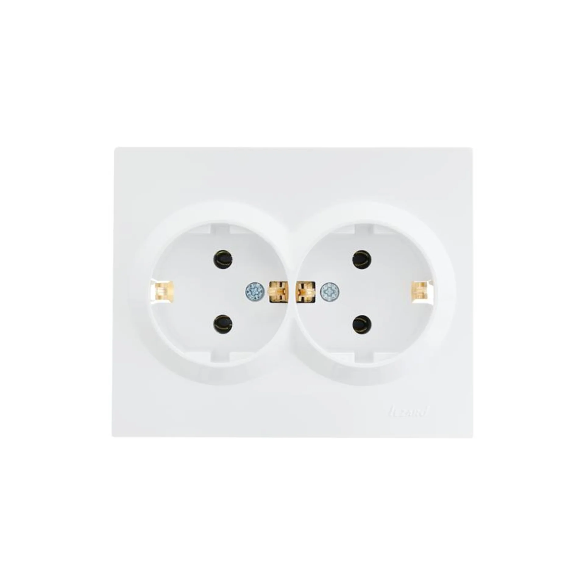 Розетка 2-м СП VESNA с заземл. ПБТ бел. LEZARD 742-0200-127B