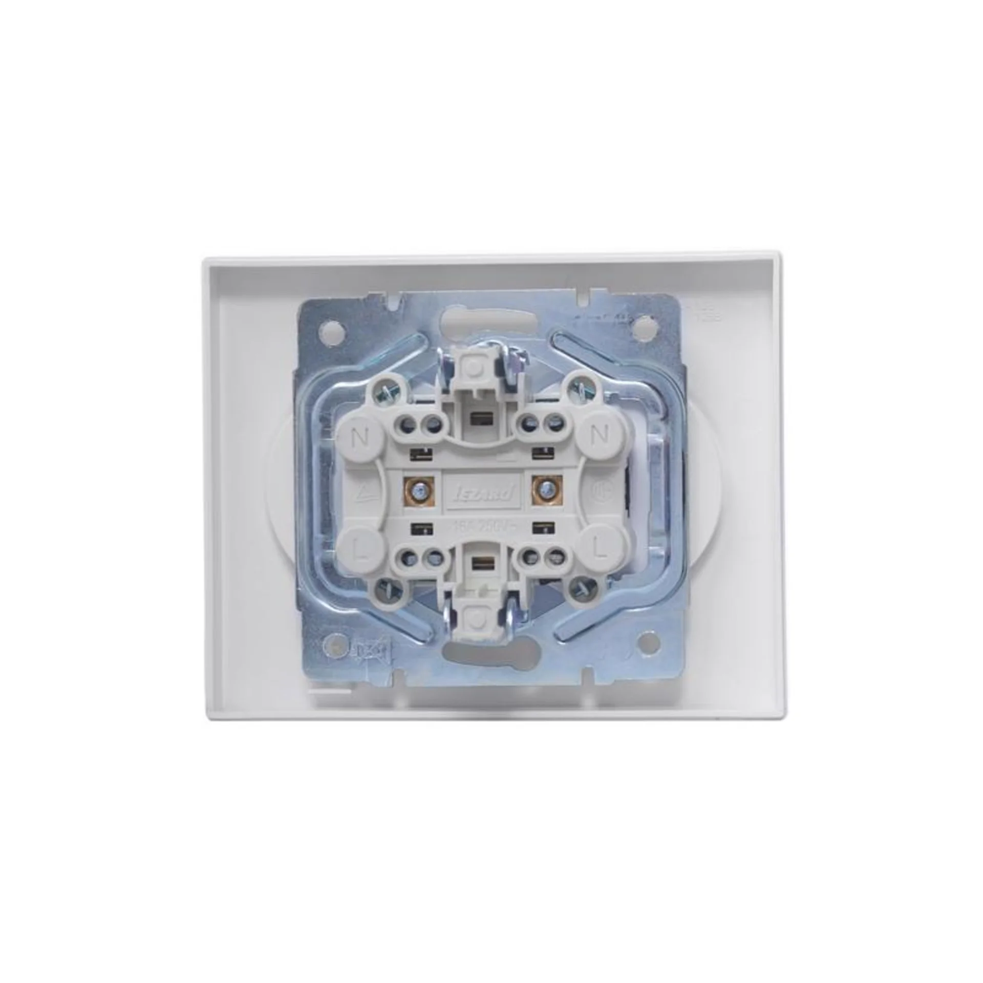 Розетка 2-м СП VESNA без заземл. ПБТ бел. LEZARD 742-0200-128B