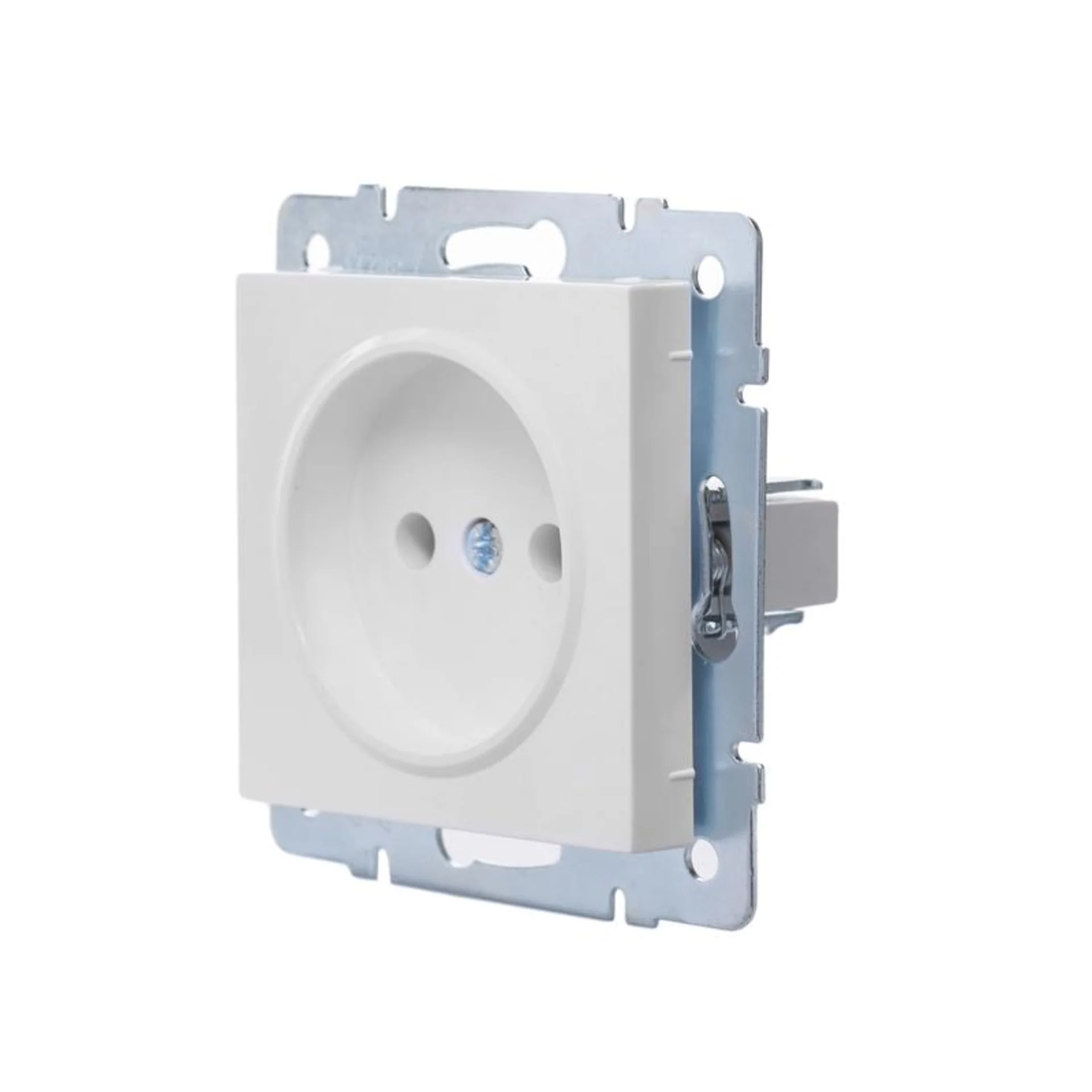 Розетка 1-м СП Vesna без заземл. ПБТ механизм бел. LEZARD 742-0288-121B