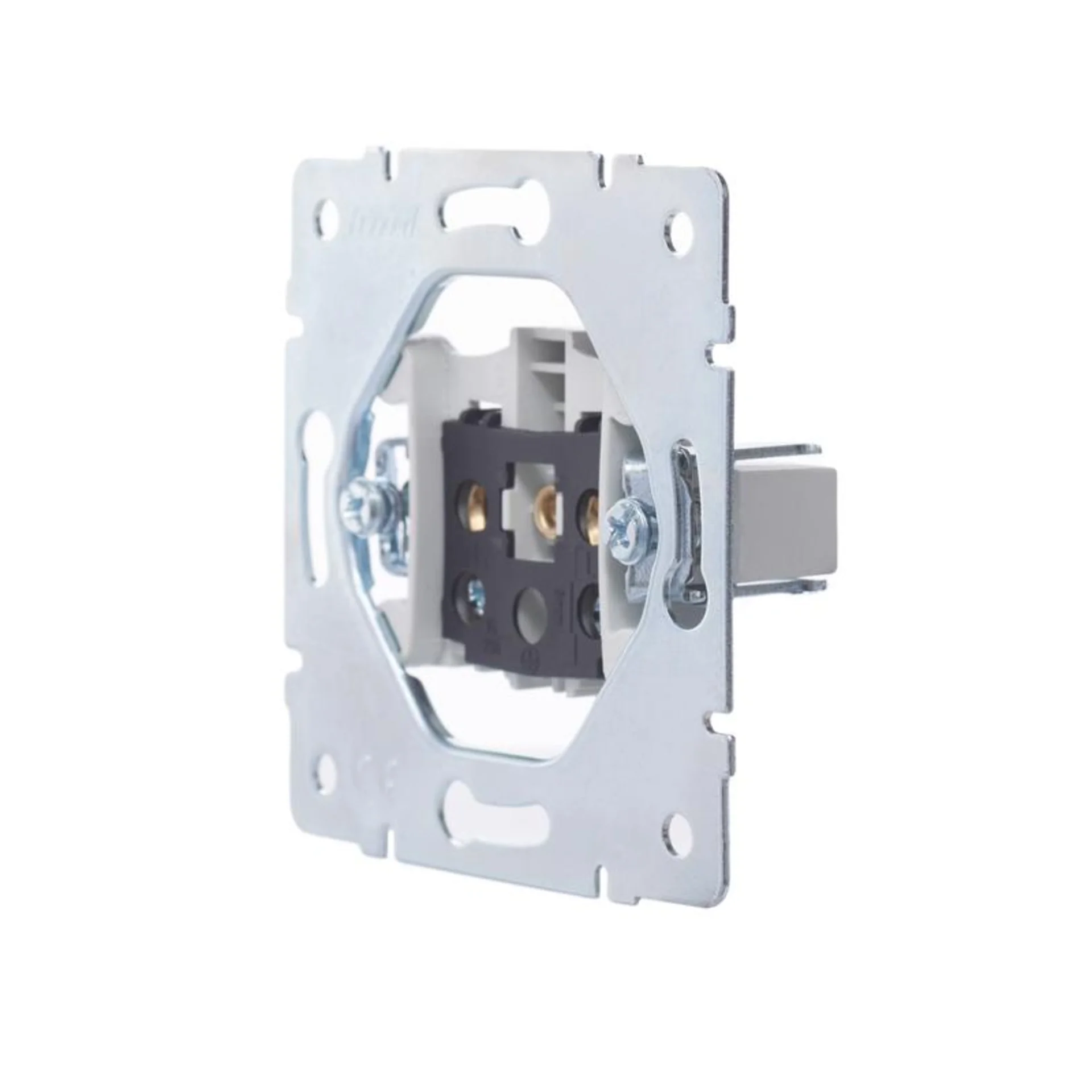 Розетка 1-м СП Vesna без заземл. ПБТ механизм бел. LEZARD 742-0288-121B