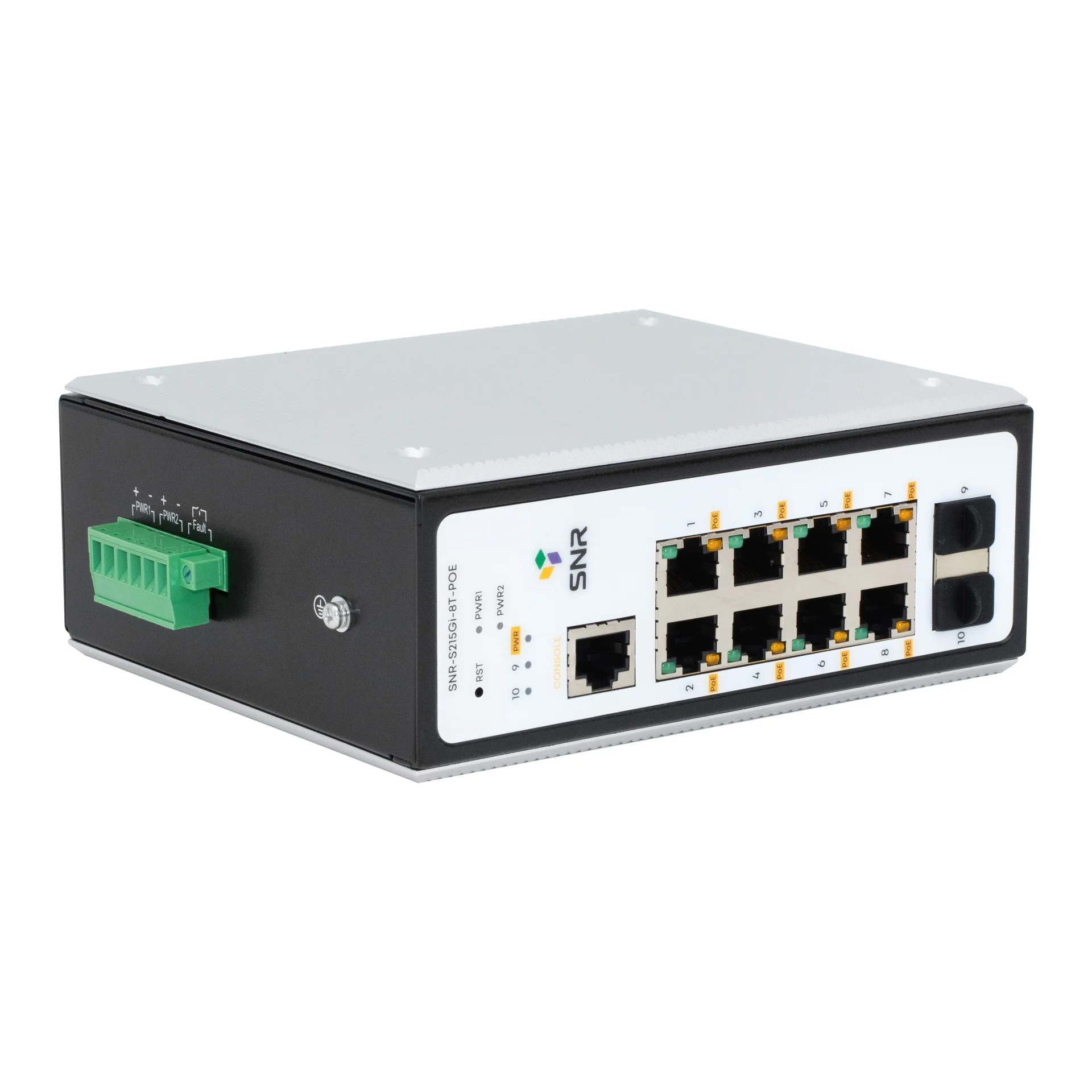 Управляемый промышленный POE коммутатор уровня 2 SNR-S215Gi-8T-POE