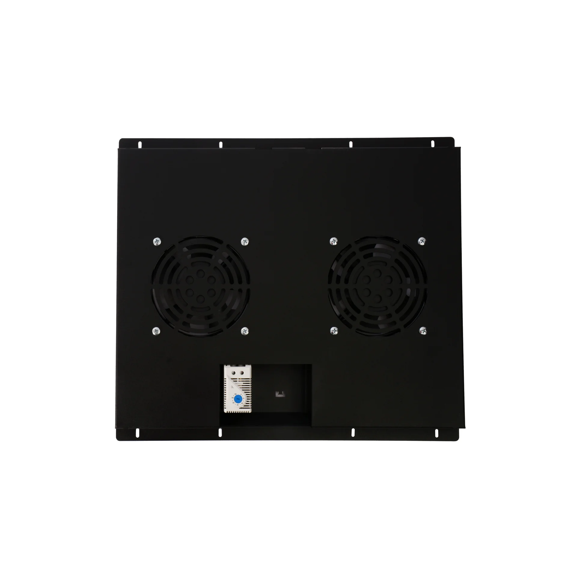Блок вентиляторов для шкафов TFC глубиной 600мм, 2 вентилятора с терморегулятором, черный