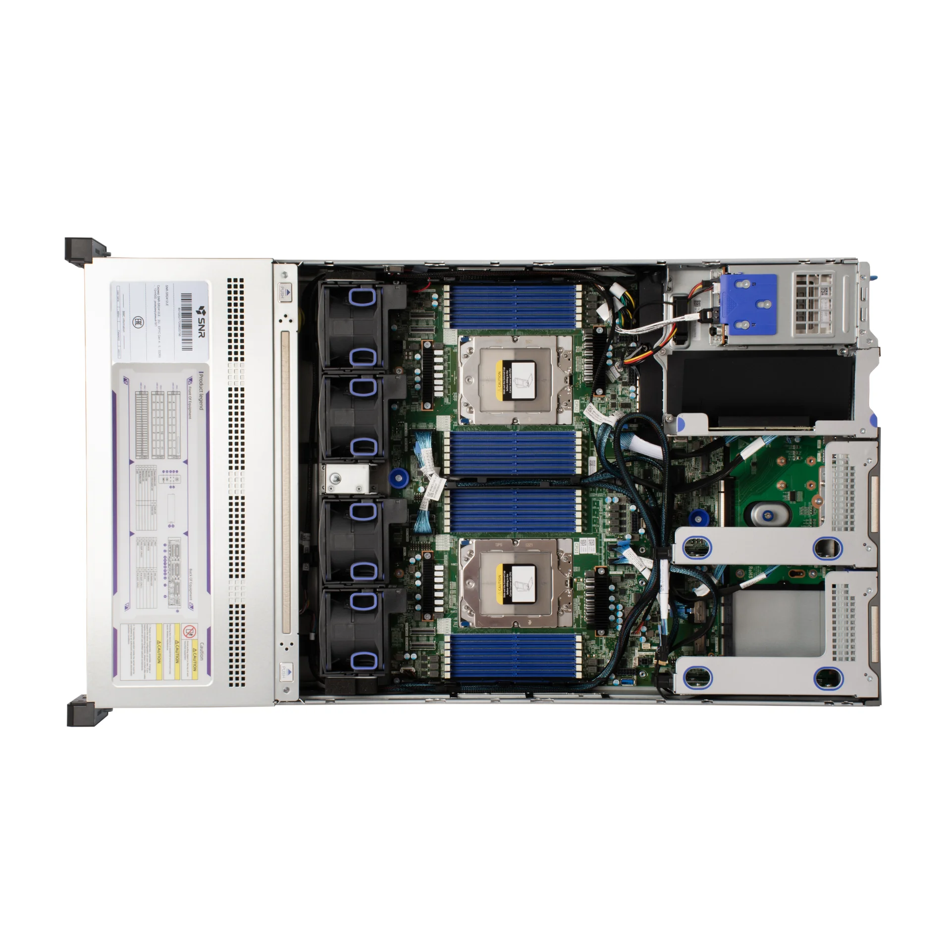 Серверная платформа SNR-SR2412LE, 2U, AMD EPYC Gen4,5, DDR5, 12xHDD, резервируемый БП