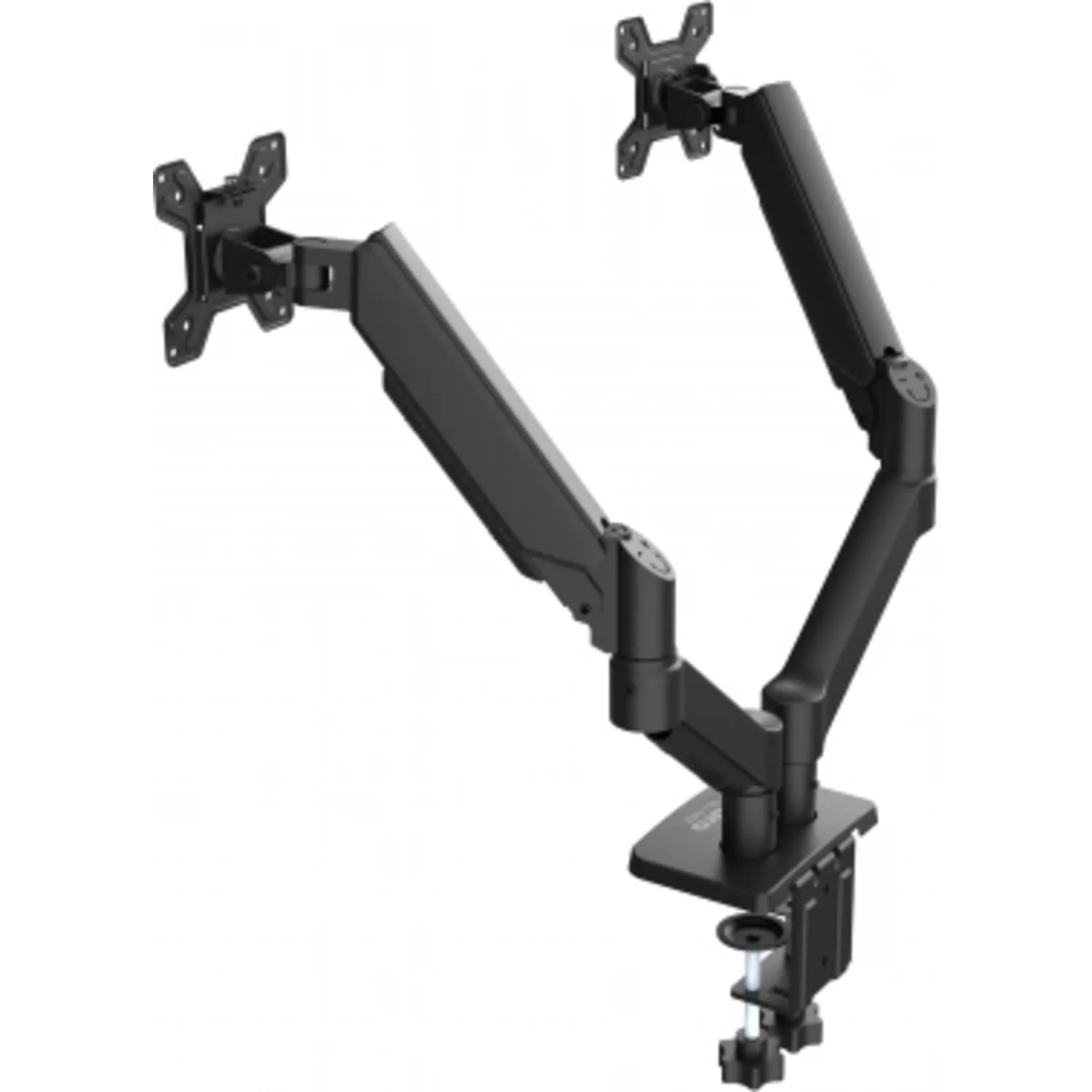 Кронштейн для мониторов ЖК Buro BU-M12 черный 17"-32" макс.10кг крепление к столешнице поворот и нак