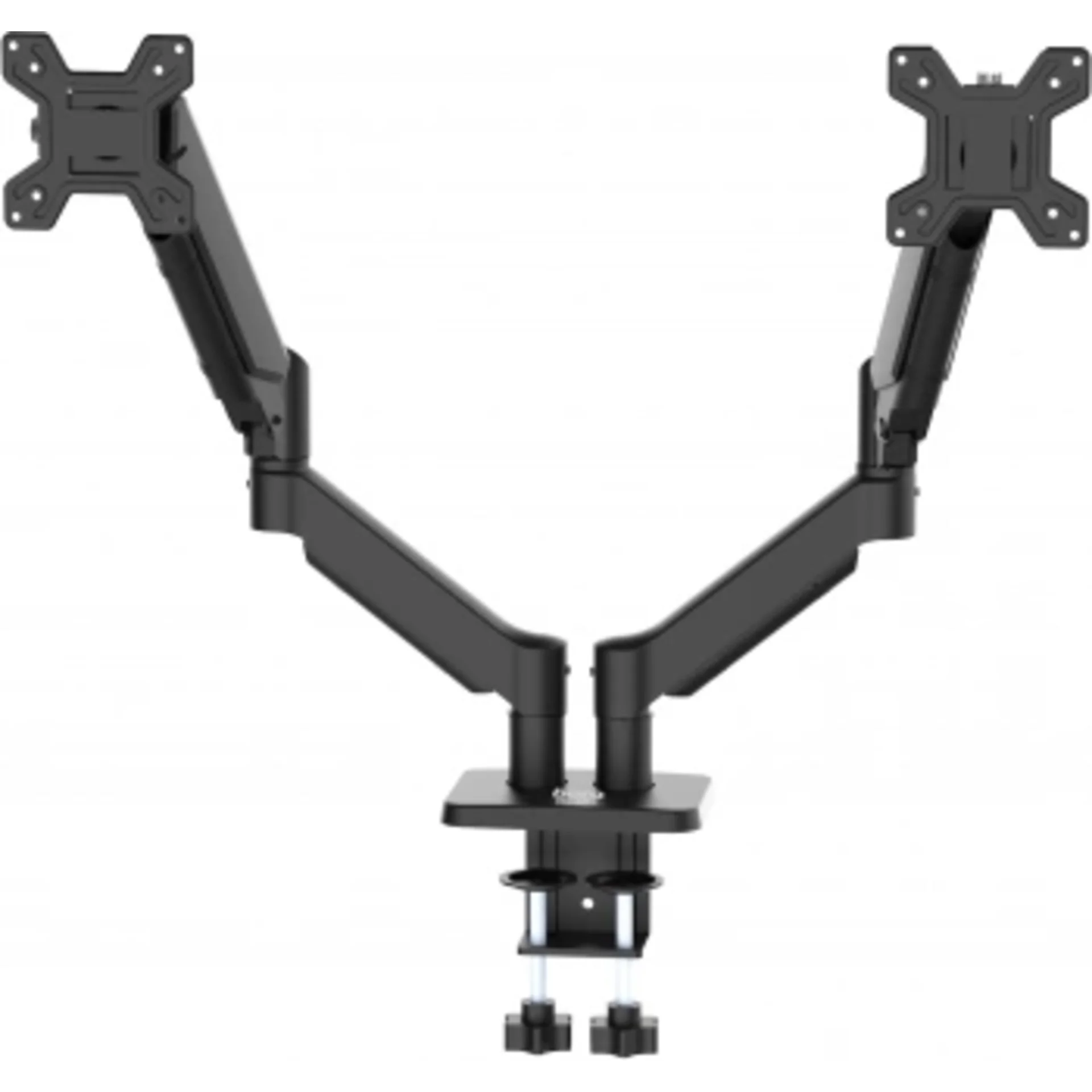 Кронштейн для мониторов ЖК Buro BU-M12 черный 17"-32" макс.10кг крепление к столешнице поворот и нак
