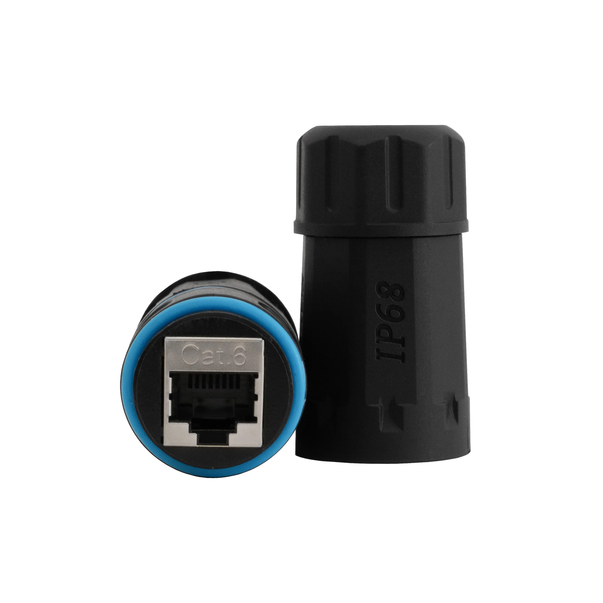 Герметичный соединитель для RJ-45 8P8С проходного типа, cat.6, IP-68
