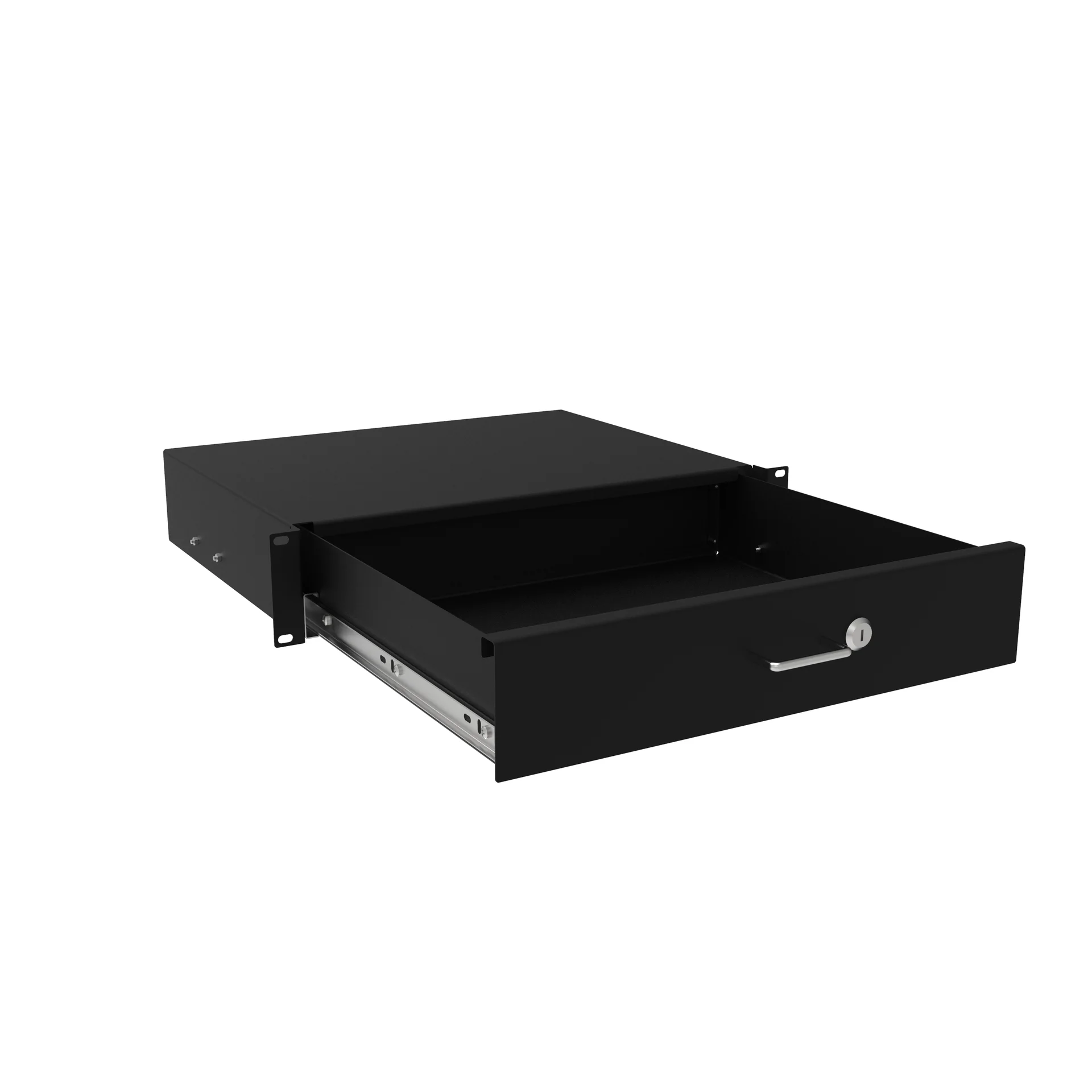 Выдвижной ящик для документов глубиной 355мм, высота 2U, цвет-черный (SNR-CASE-355-2U-B)