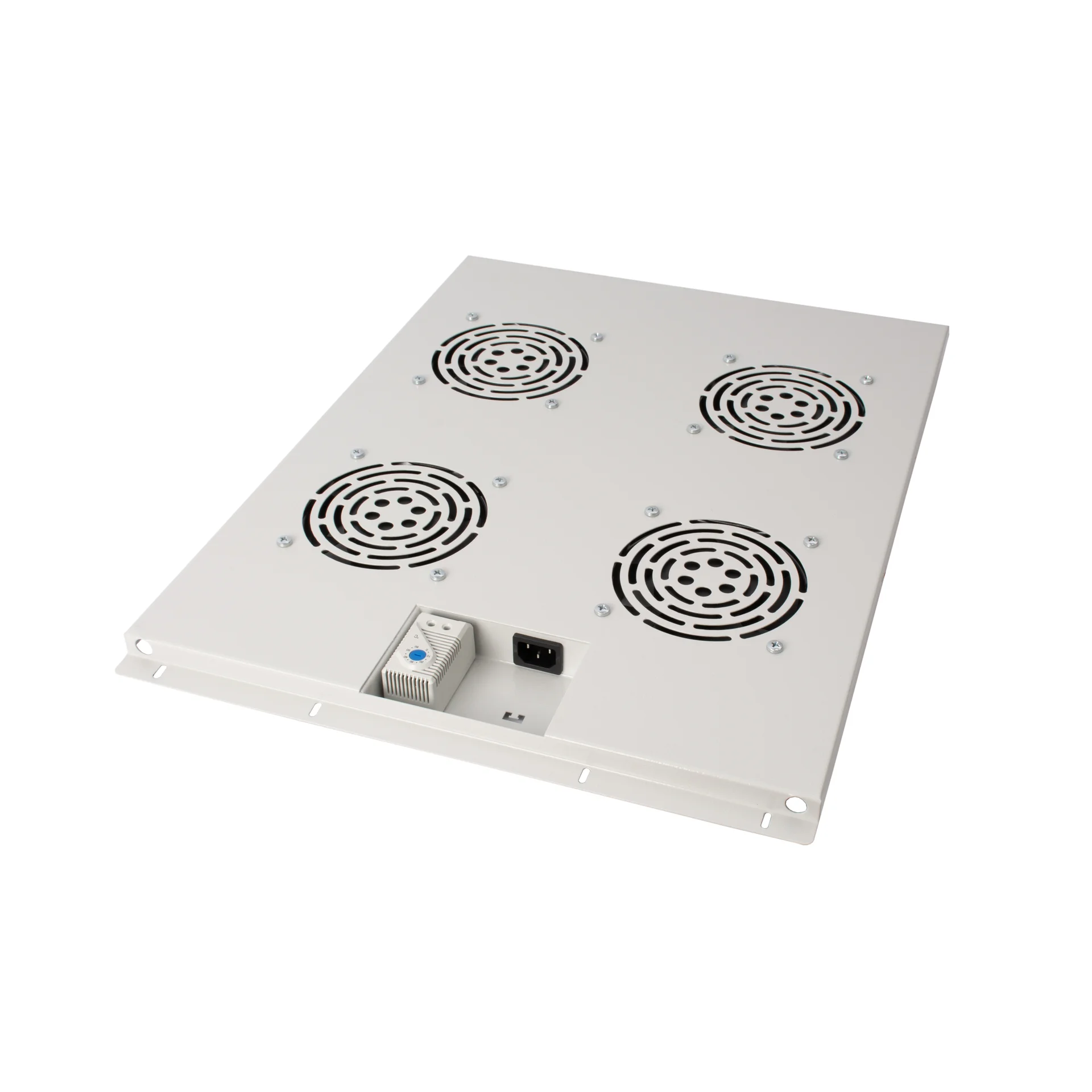 Блок вентиляторов для шкафов TFC глубиной 800мм, 4 вентилятора с терморегулятором, серый