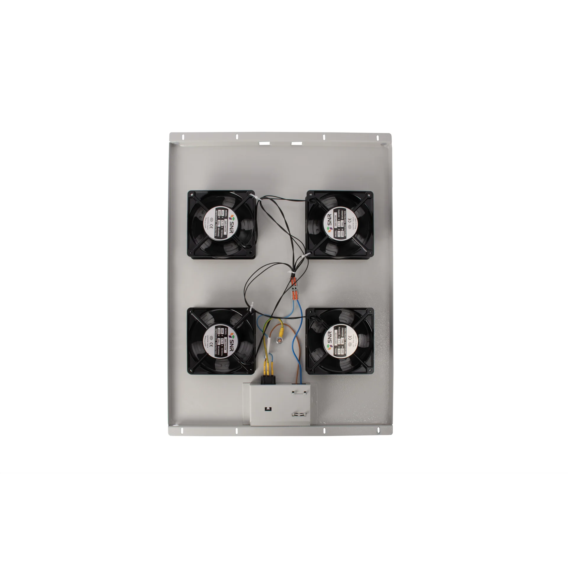 Блок вентиляторов для шкафов TFC глубиной 800мм, 4 вентилятора с терморегулятором, серый