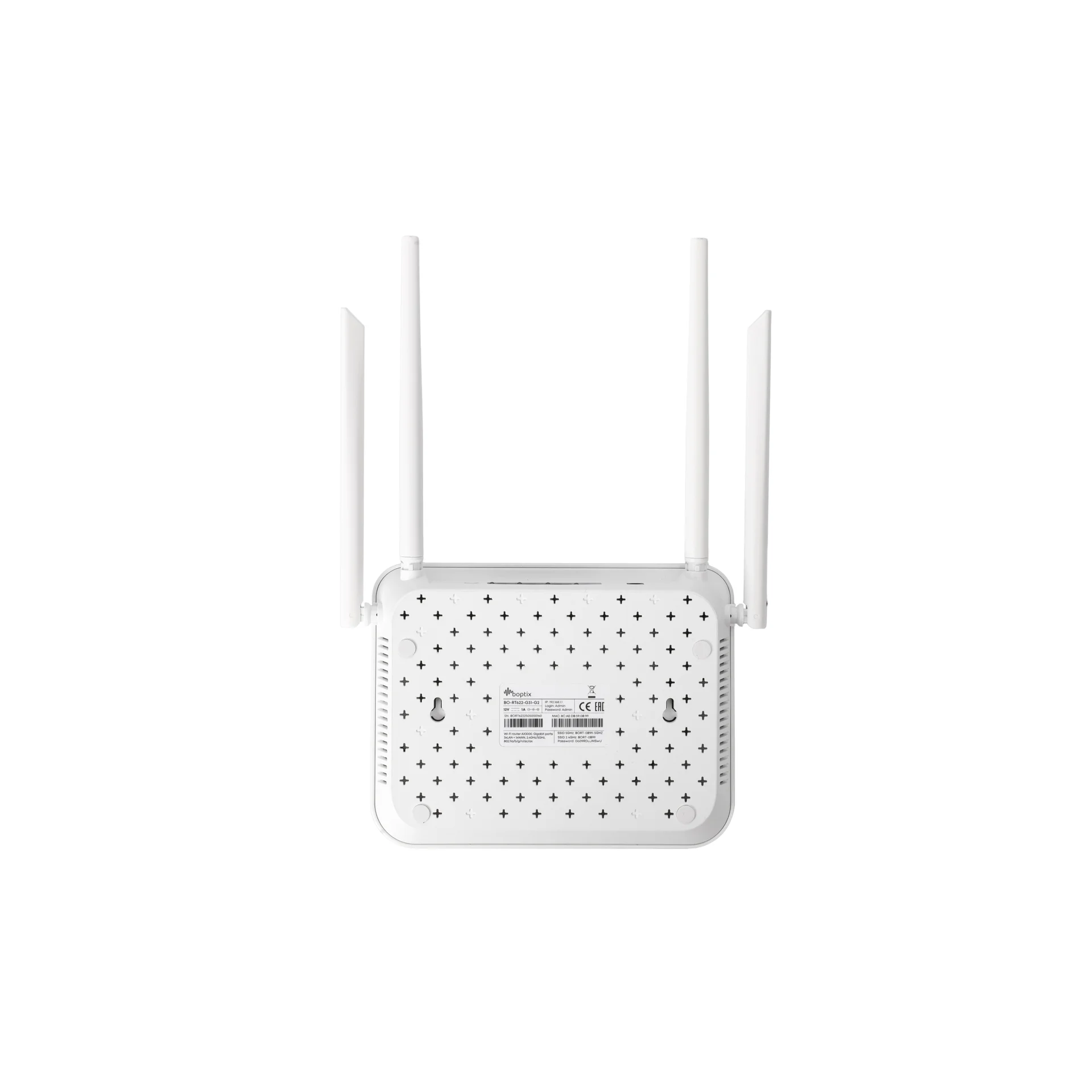 Wi-Fi роутер B-OptiX BO-RT622-G31-G2, 802.11a/b/g/n/ac/ax, 4xGE RJ45