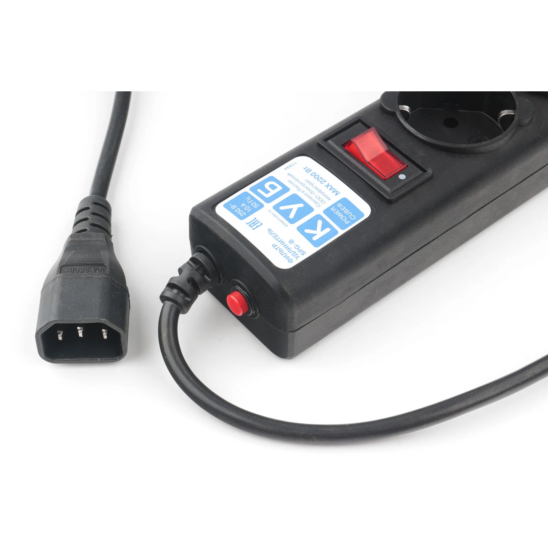 Ф-удлинитель, PC 1,9м, 5р, черн.граф. 10А, UPS(C14), SPG5-B2