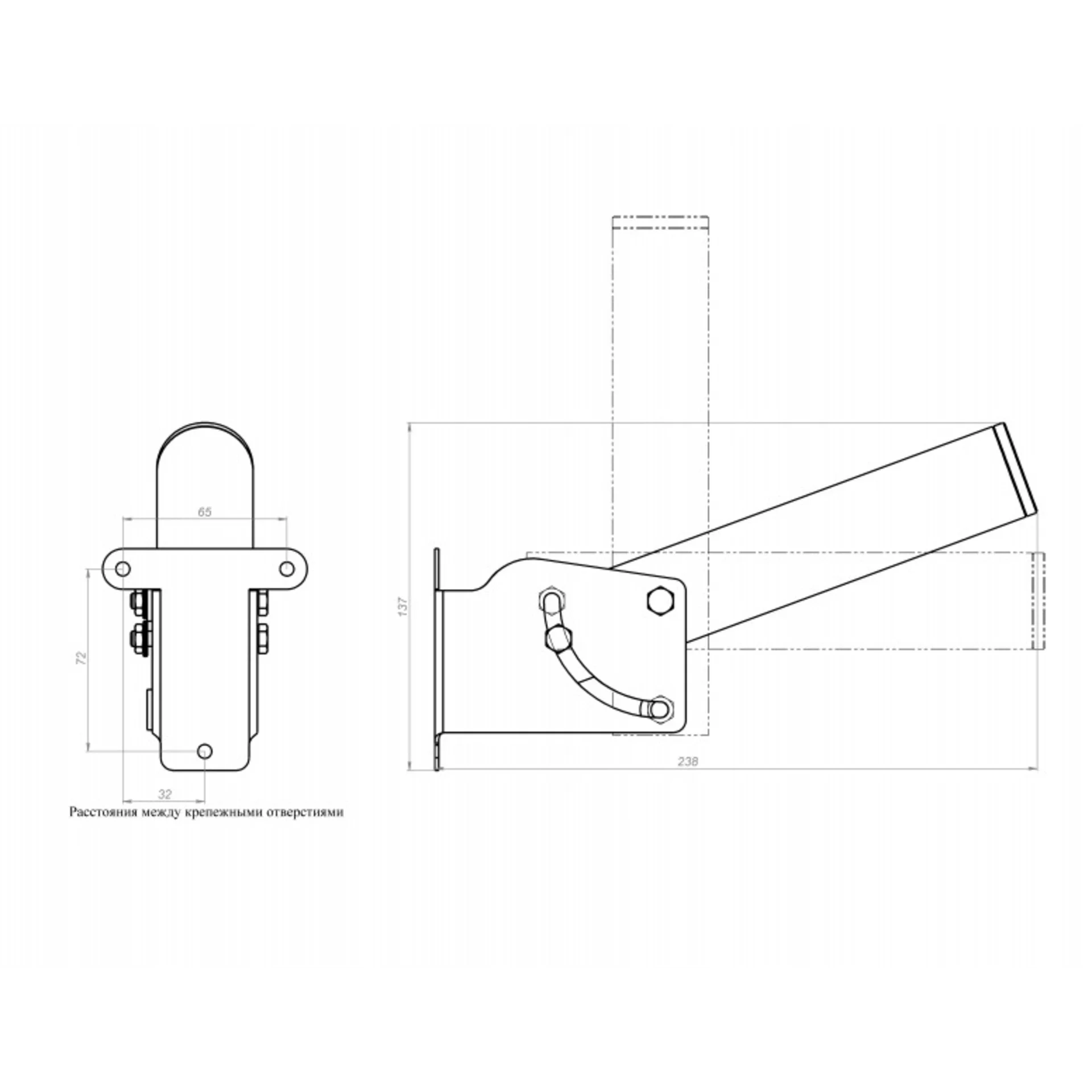 Стеновой кронштейн Antex для крепления антенн KS-90
