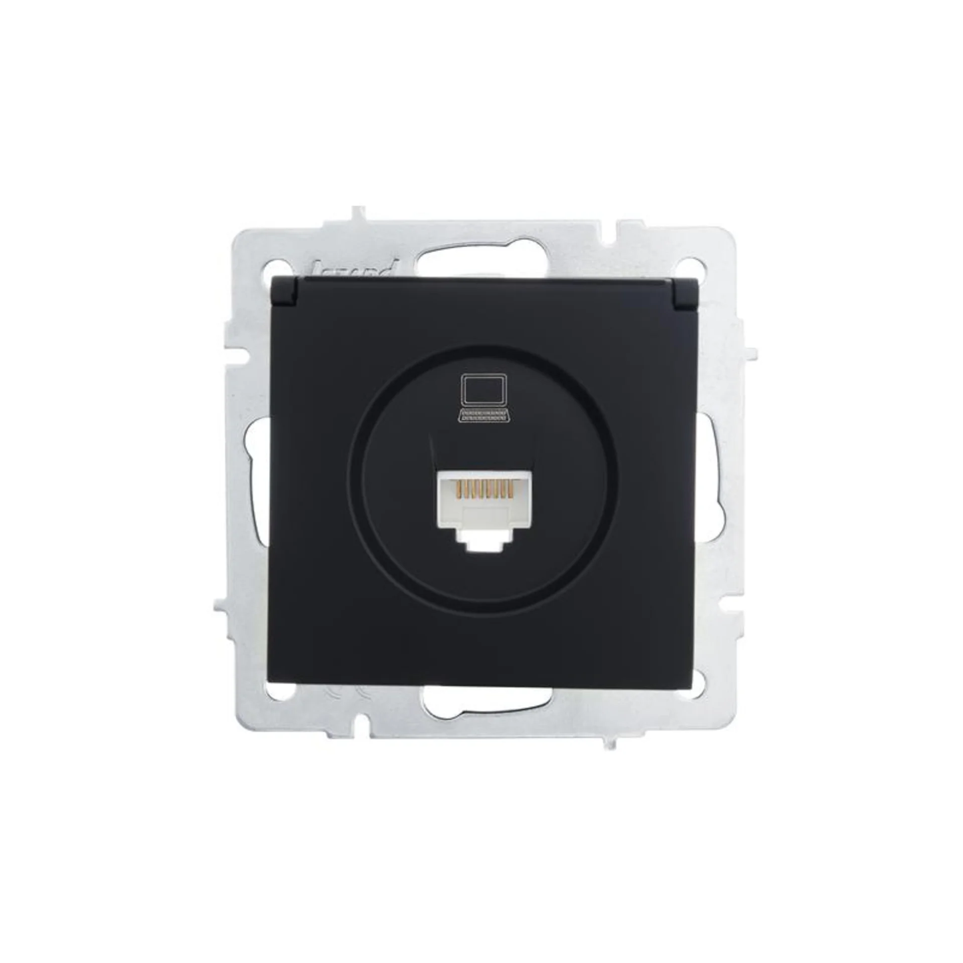 Розетка компьютерная 1-м СП Vesna механизм черн. бархат LEZARD 742-4288-139