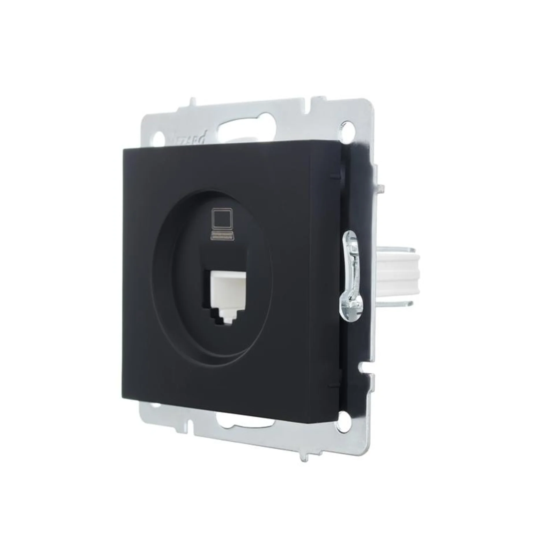 Розетка компьютерная 1-м СП Vesna механизм черн. бархат LEZARD 742-4288-139