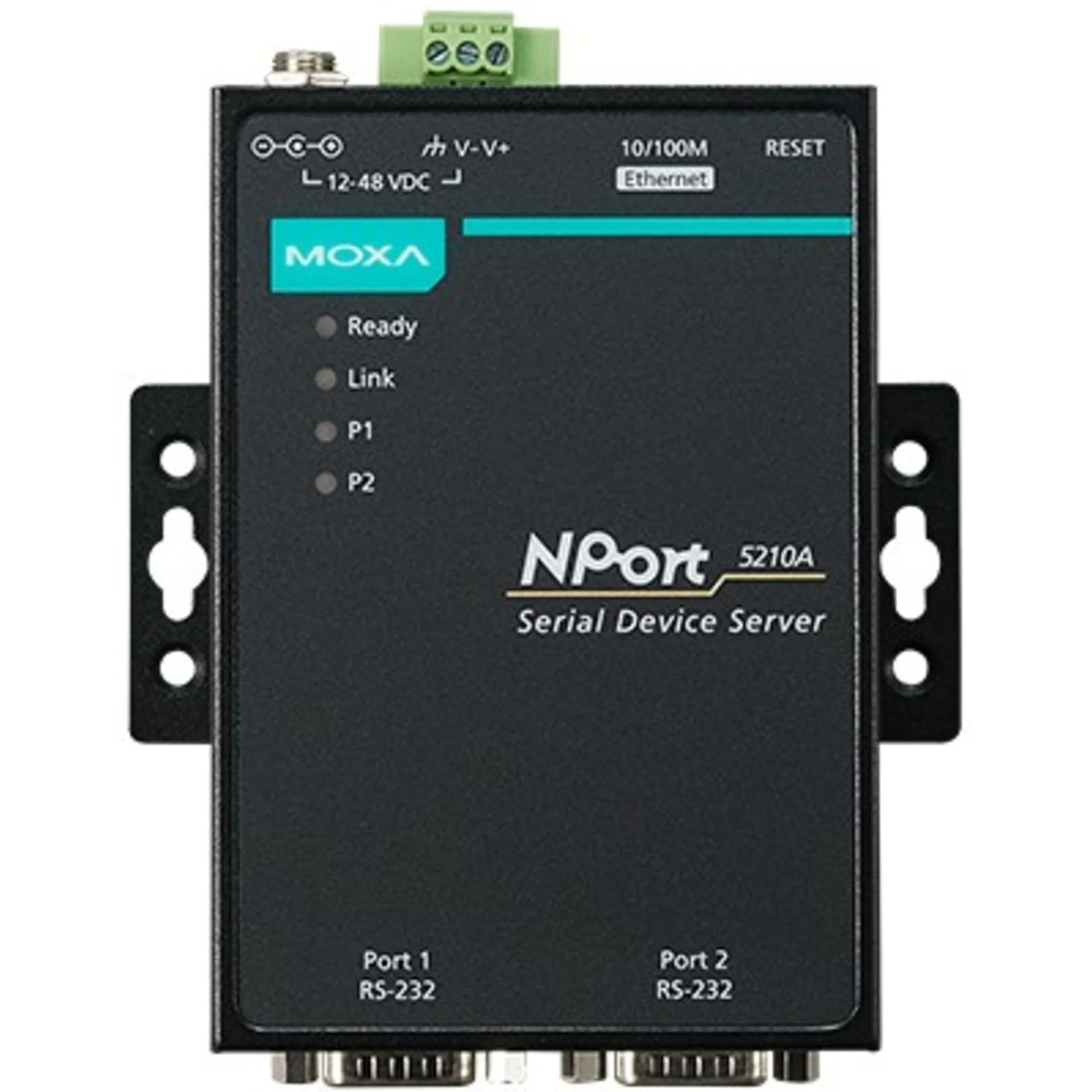 Nport 5210A 2-портовый усовершенствованный асинхронный сервер RS-232 в Ethernet MOXA