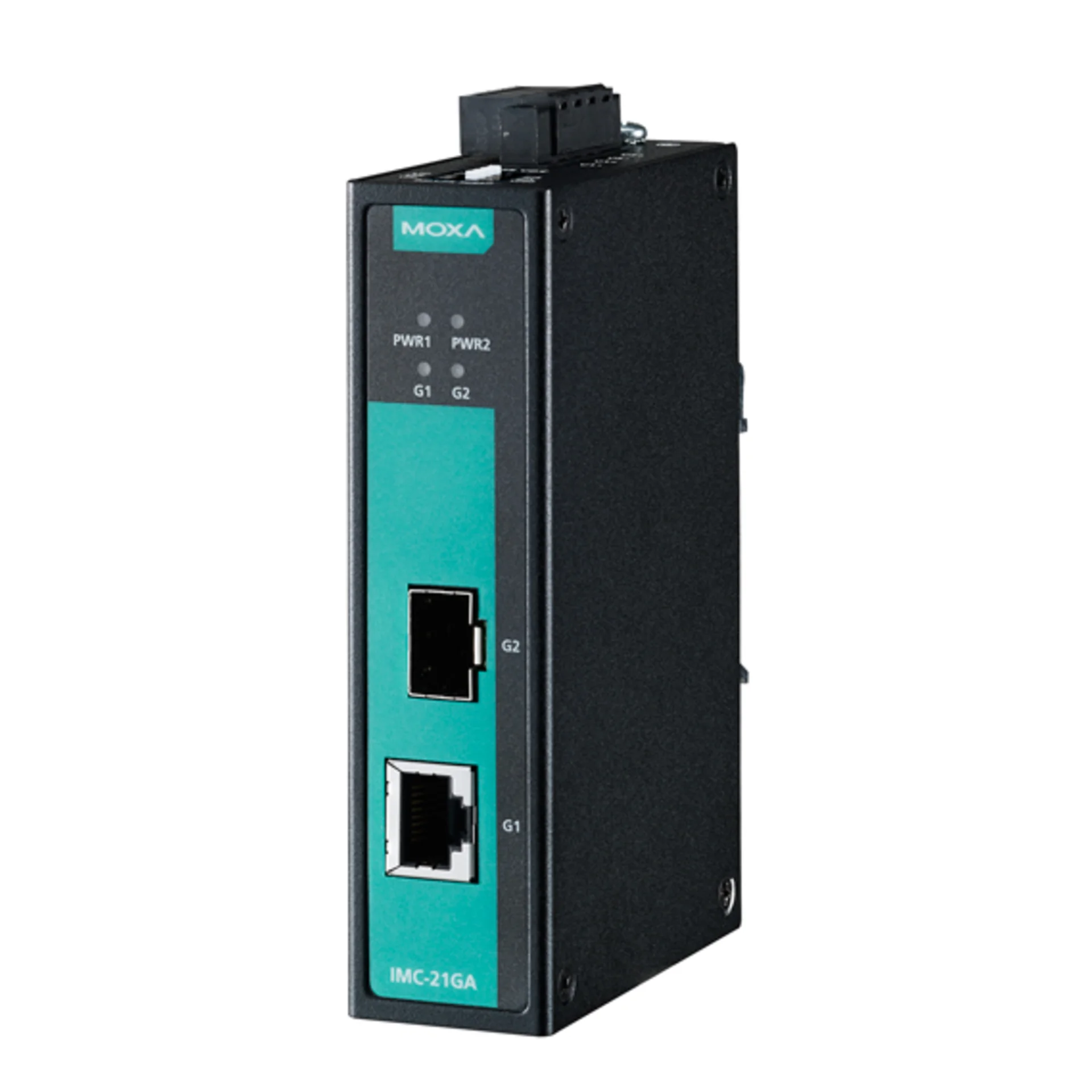 IMC-21GA Медиаконвертер Gigabit Ethernet 10/100/1000BaseTX в 100/1000BaseSFP в металлическом корпусе MOXA