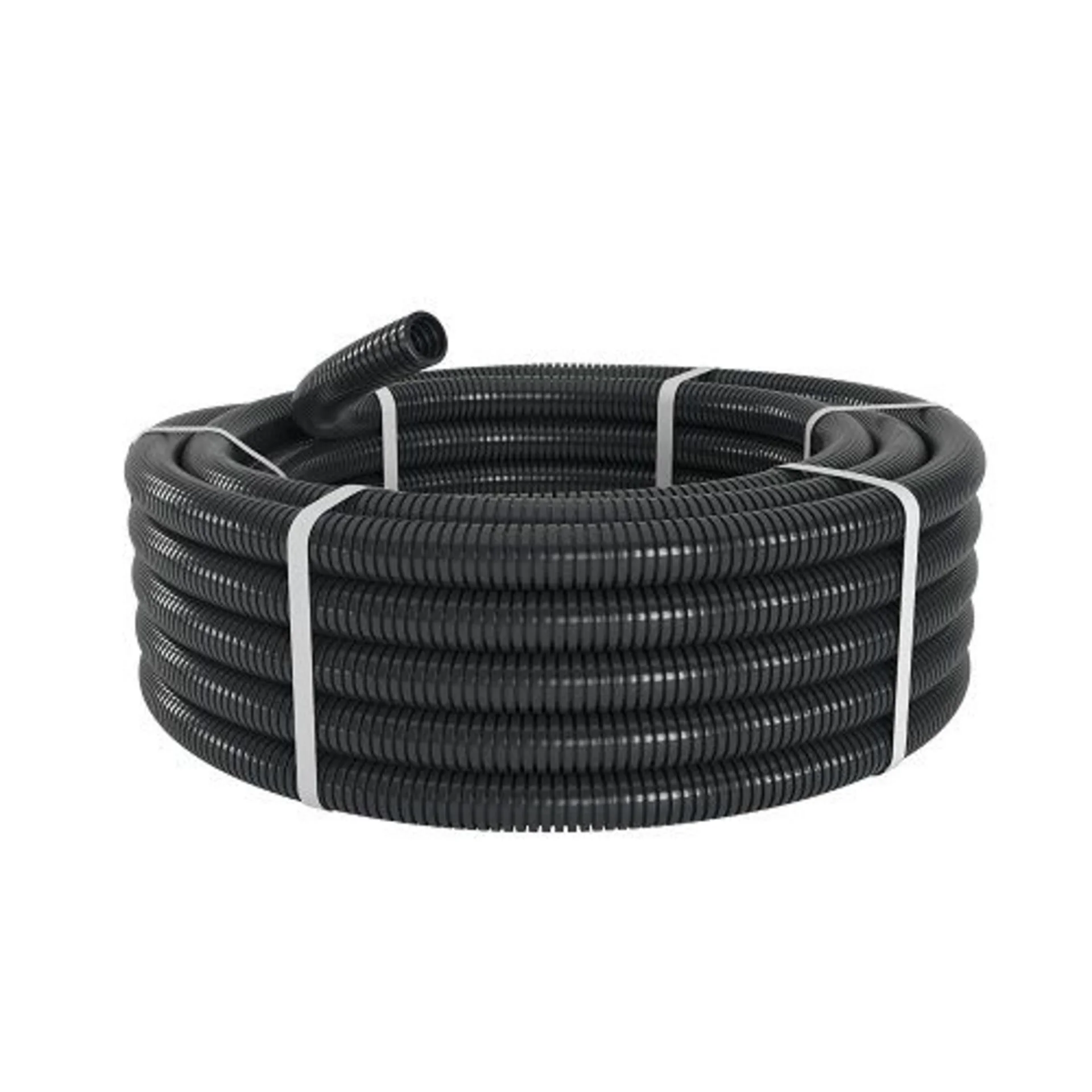 Труба гофрированная ПНД гибкая легкая d50мм с протяжкой черн. (уп.15м) DKC 71750