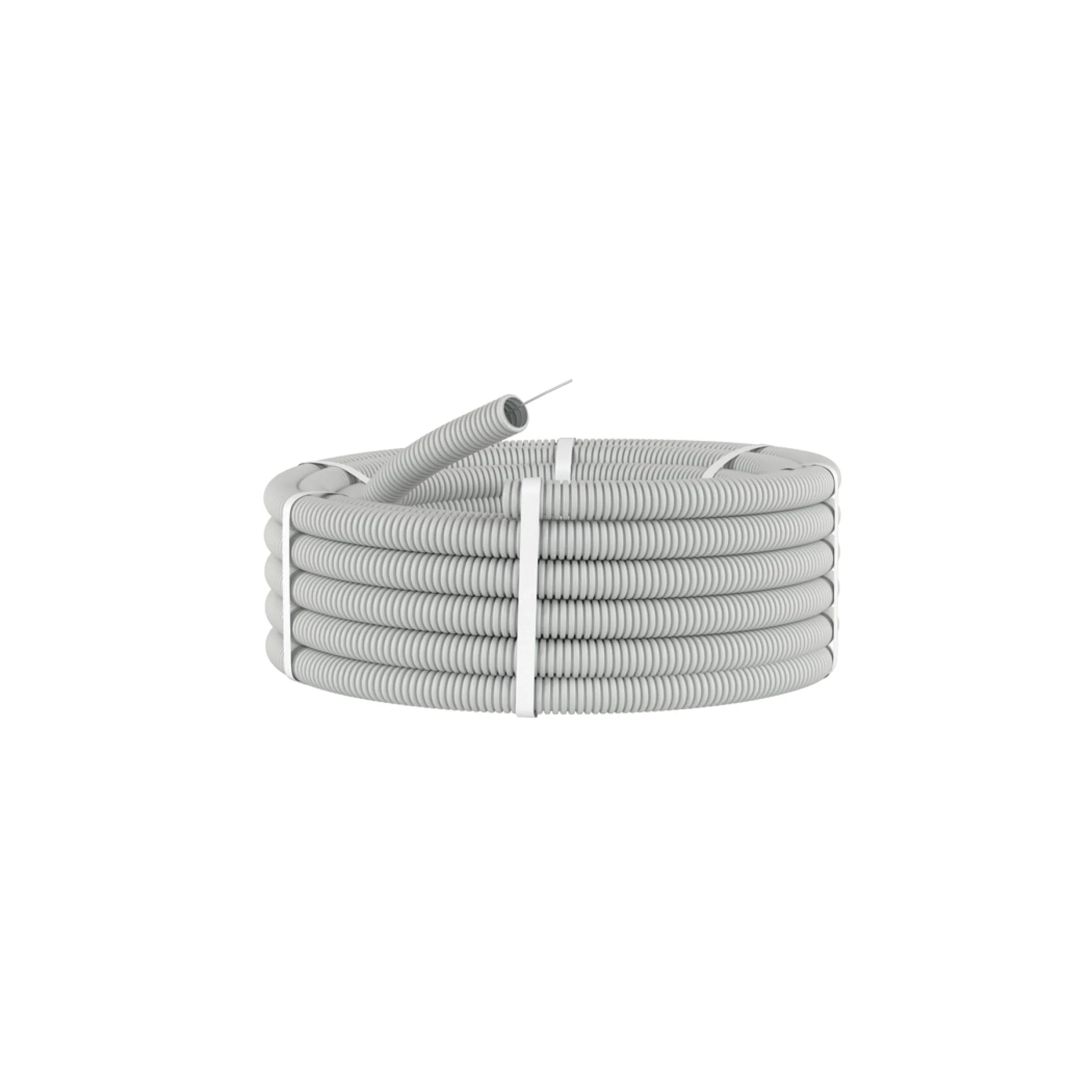 Труба гофрированная ПВХ гибкая тяжелая d16мм с протяжкой сер. (уп.100м) DKC 91516